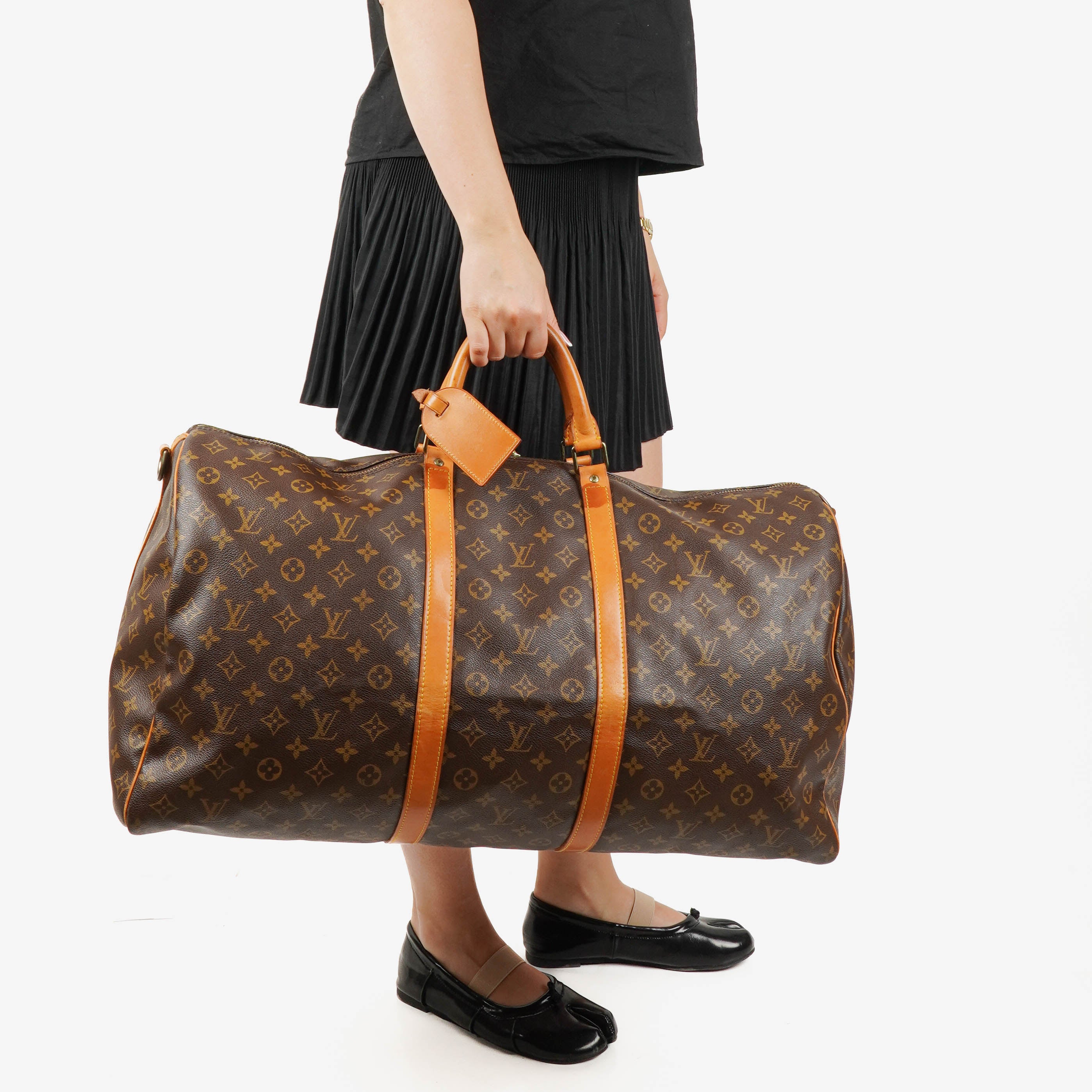 Louis Vuitton Keepall 60 Bandoulière Monogram Canvas Travel Bag
