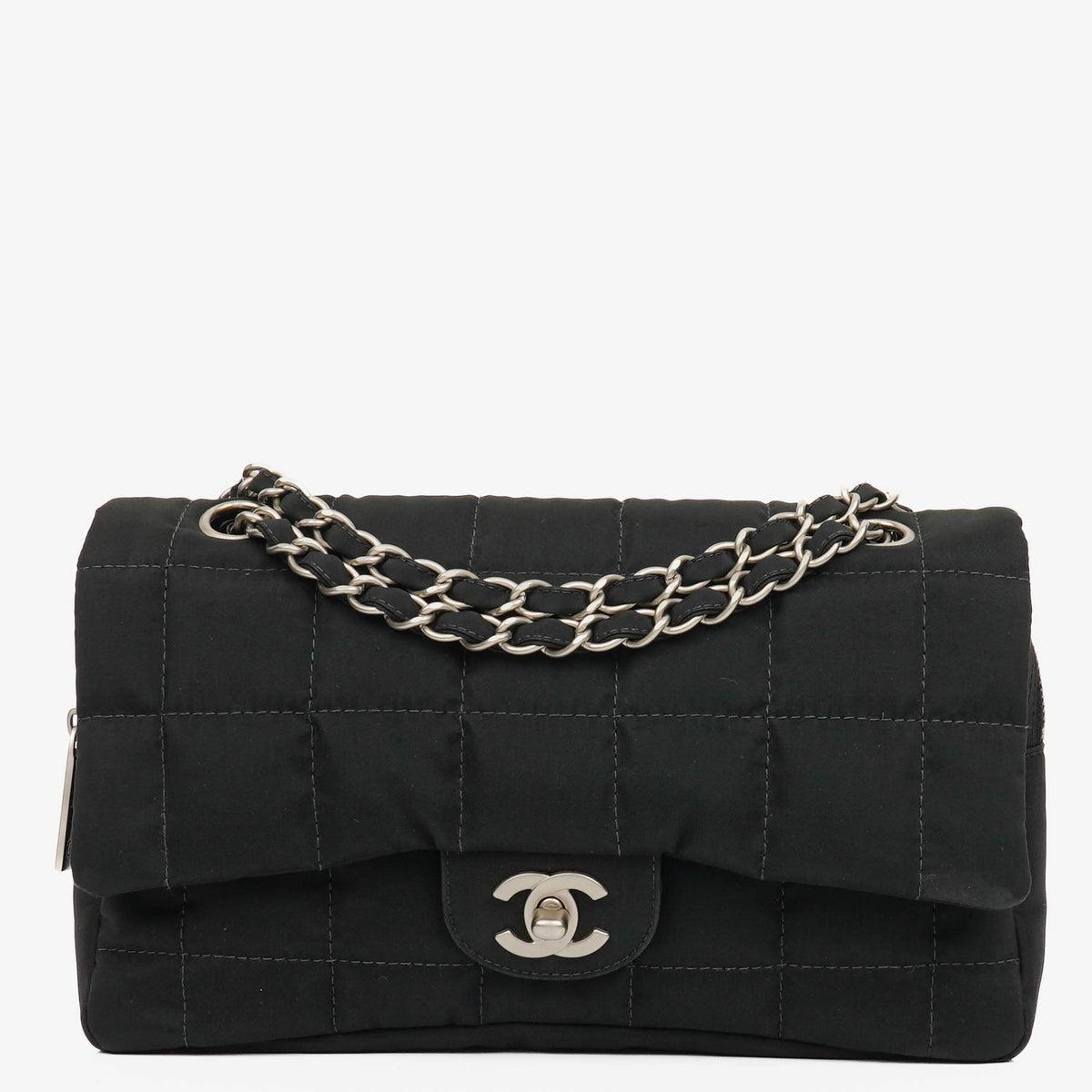 Chanel Black Sport Line Chocolate Bar Single Flap Bag