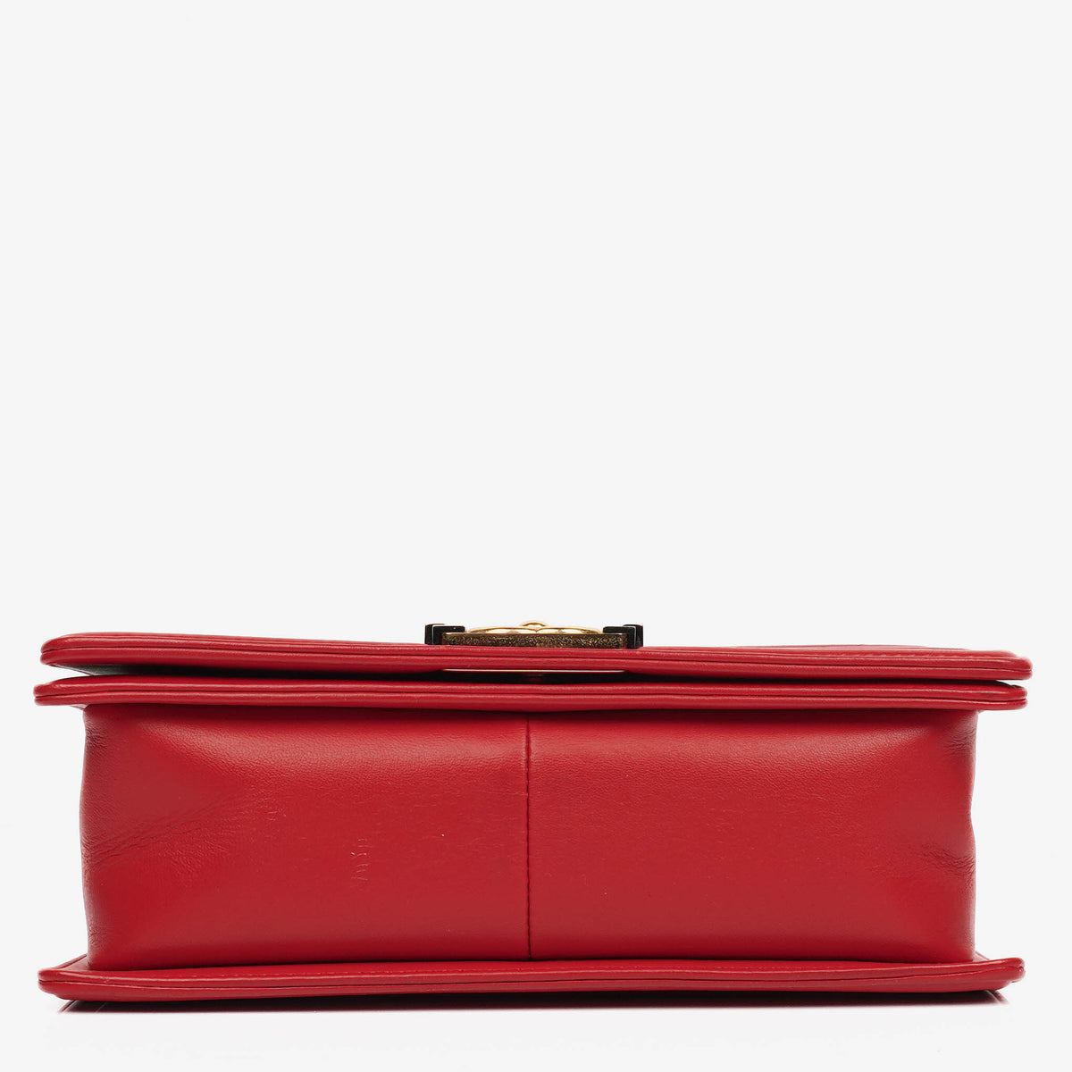 Chanel Boy Red Flap Leather Bag