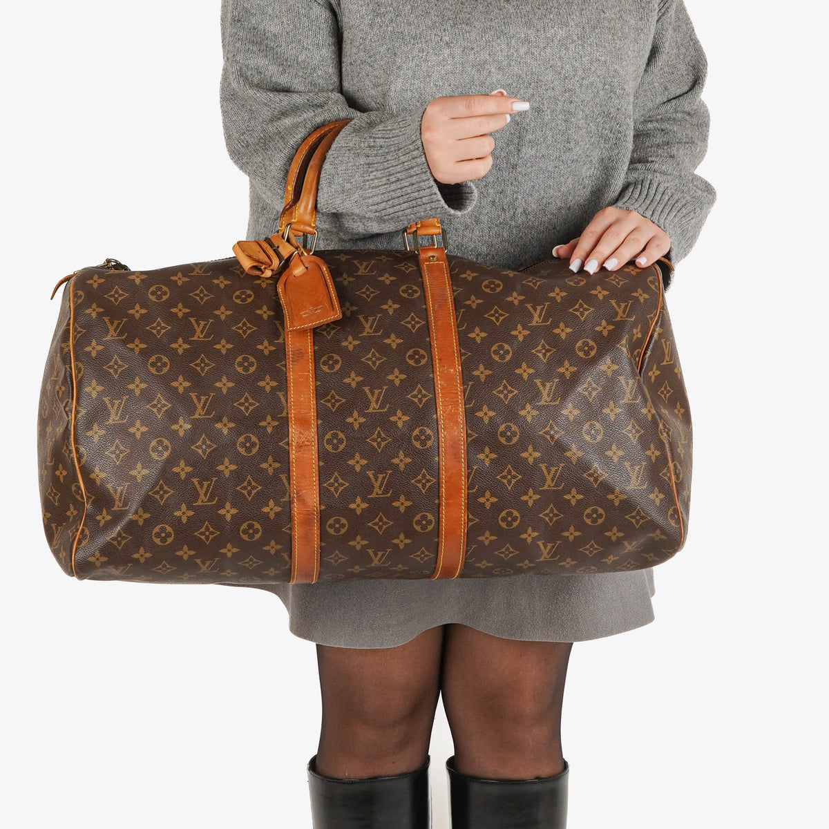 Louis Vuitton Keepall 55 Monogram Canvas Travel Bag