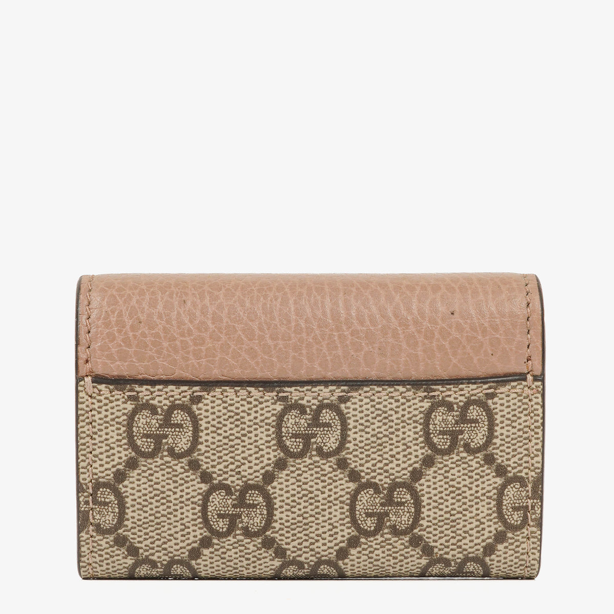 Gucci Dollar GG Supreme Monogram Old Rose Beige/Ebony CalfskinGG Marmont 6 Key Holder Case