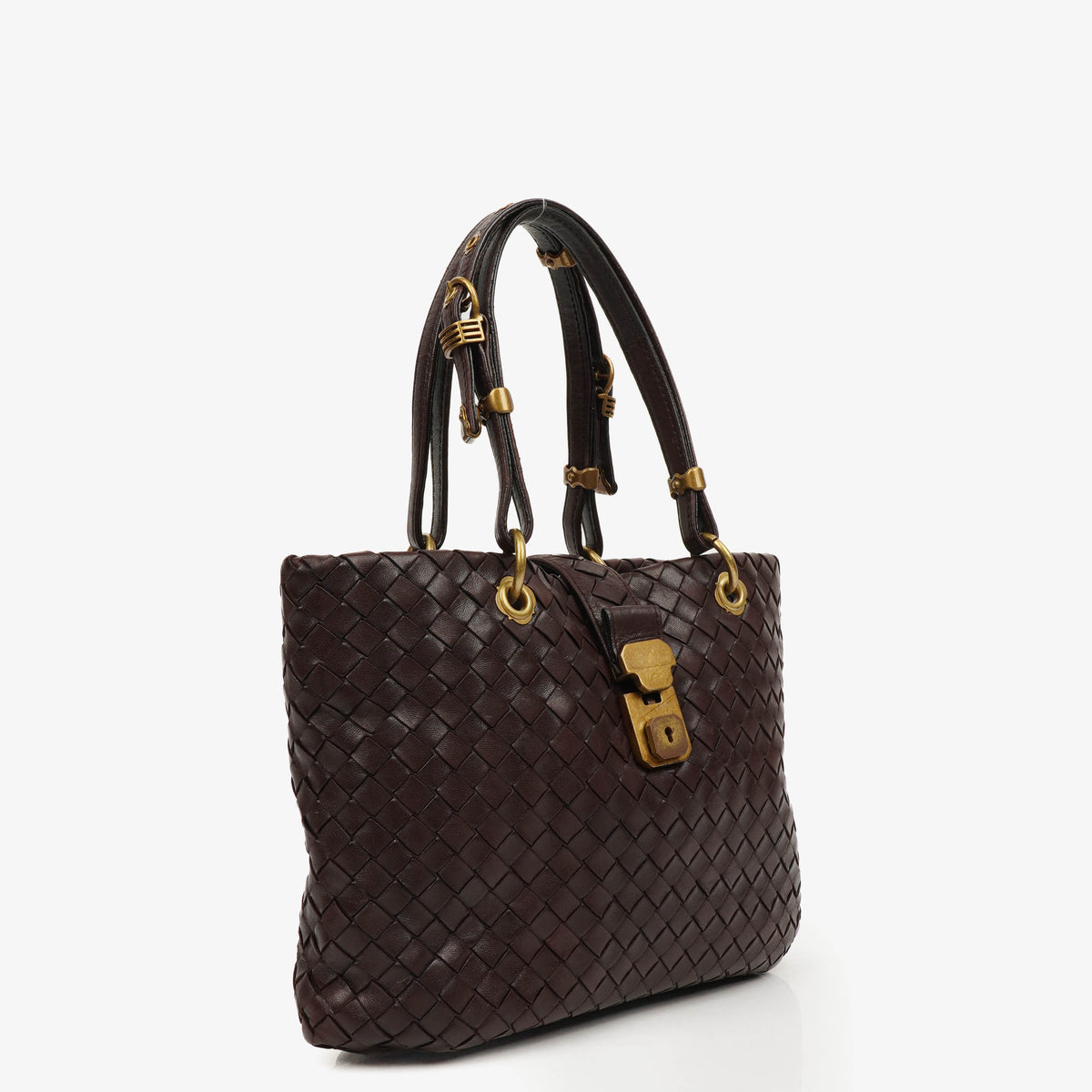 Bottega Veneta Intrecciato Brown Capri Tote Bag