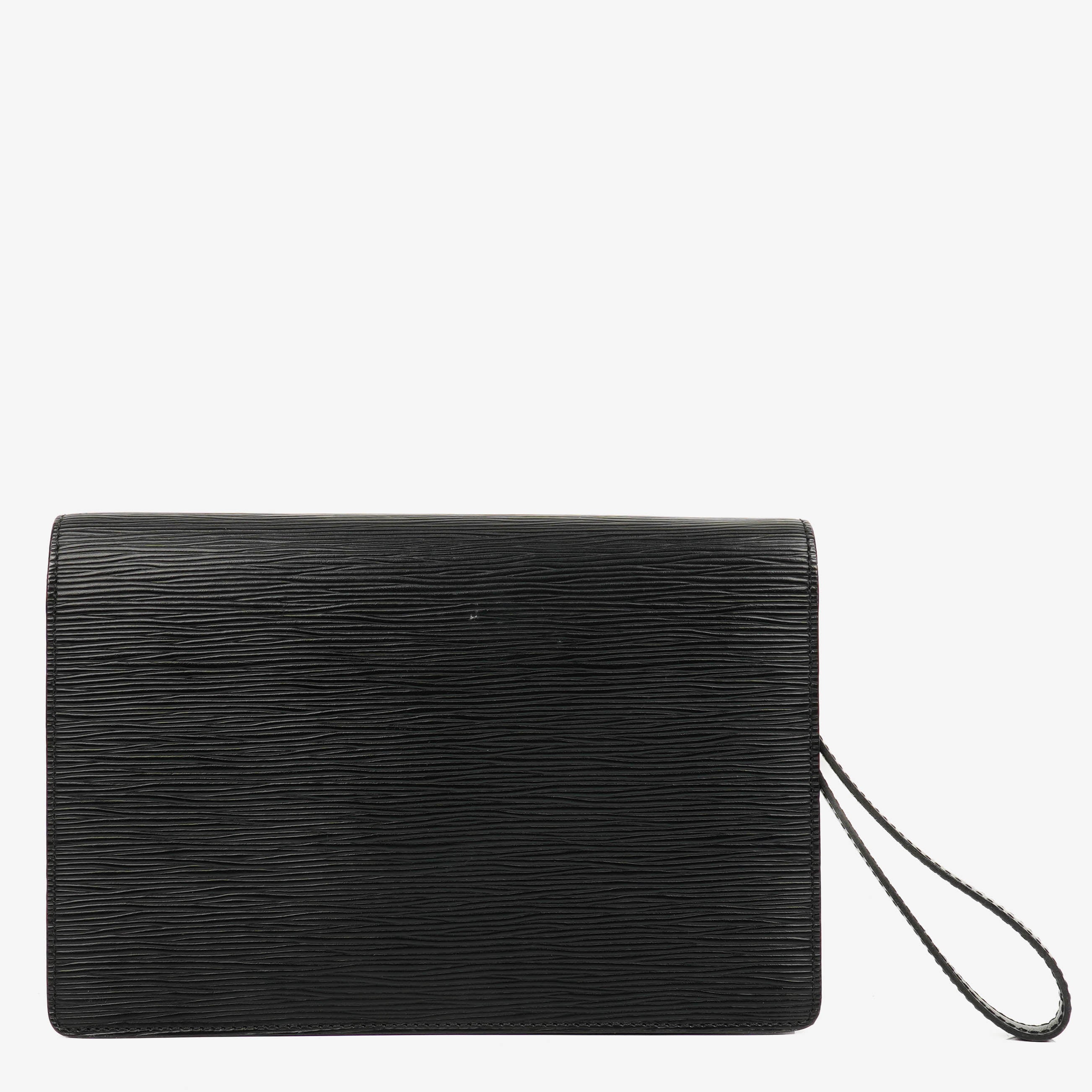 Louis Vuitton Pochette Sellier Dragonne Black EPI Leather Clutch Bag