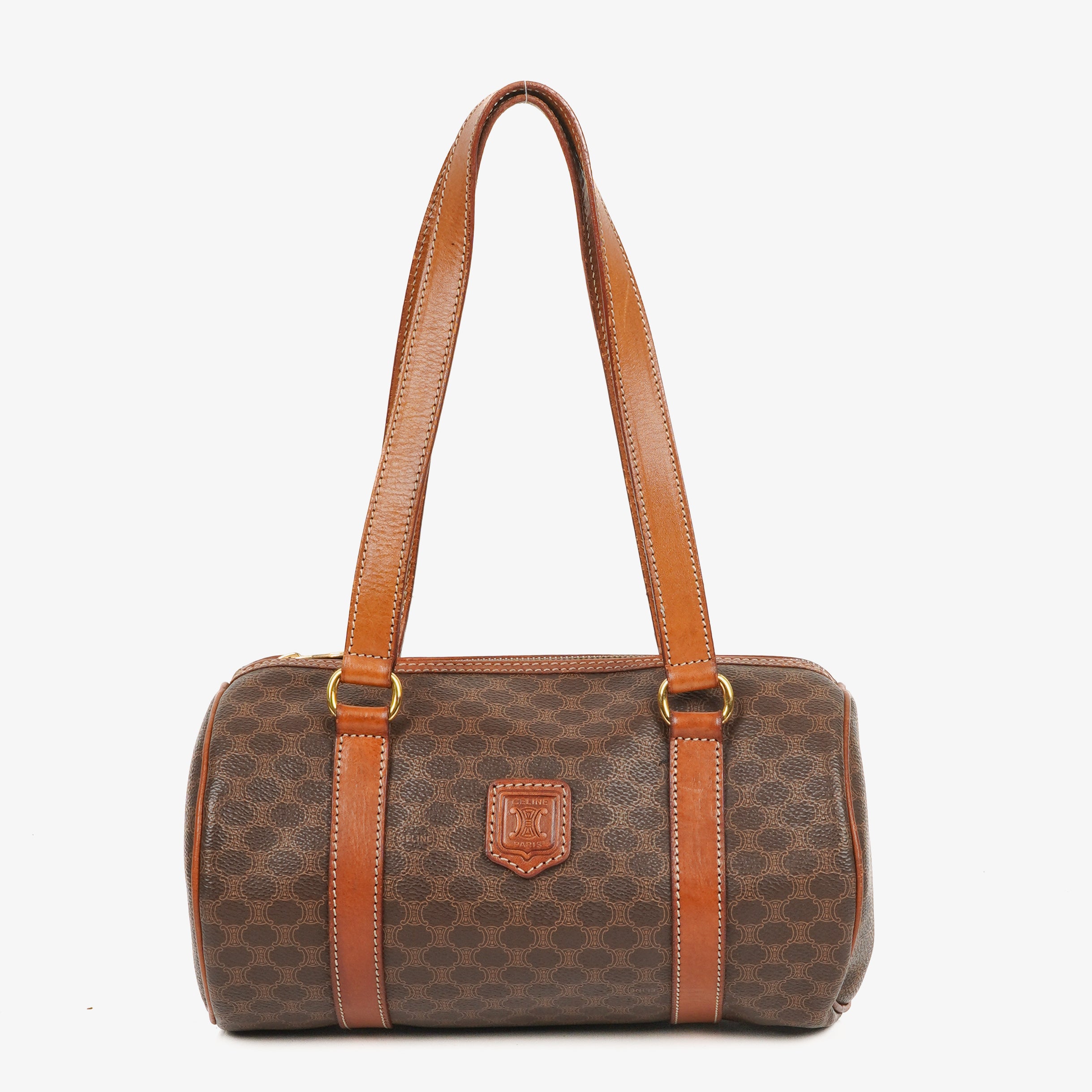 Celine Macadam Coated Canvas Boston Bag