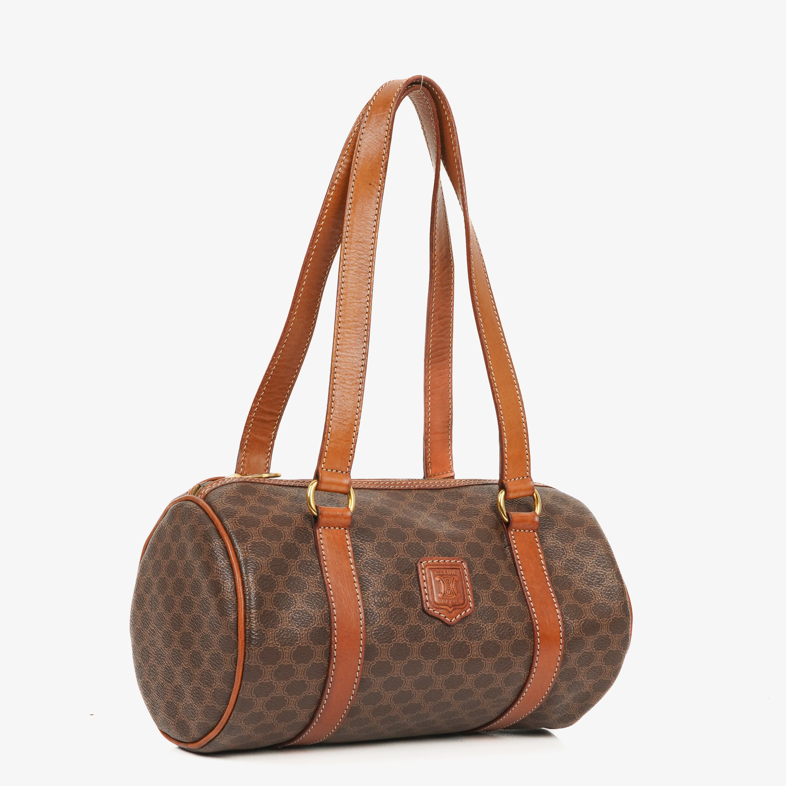 Celine Macadam Coated Canvas Boston Bag