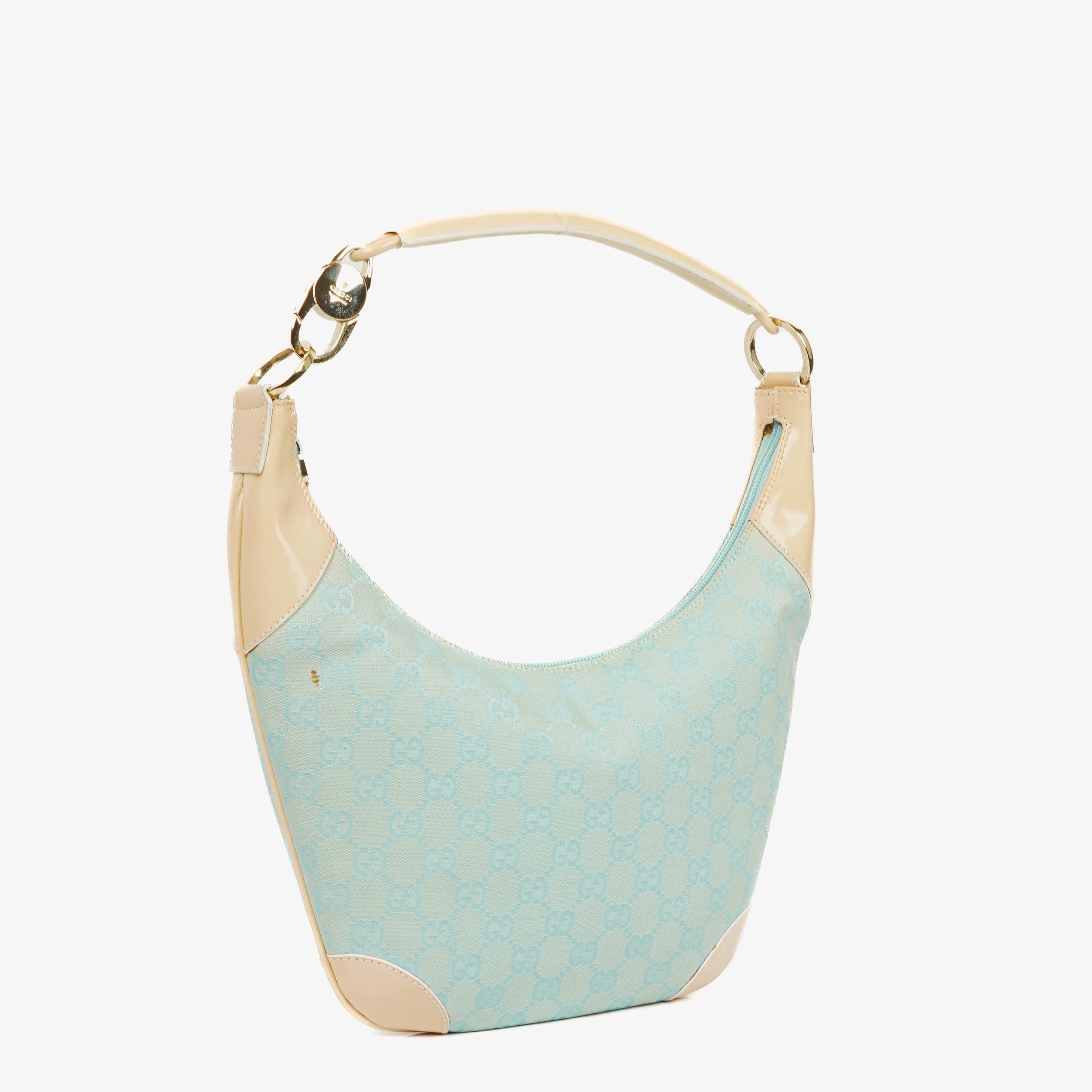 Gucci GG Canvas Handle Ring Hobo Bag