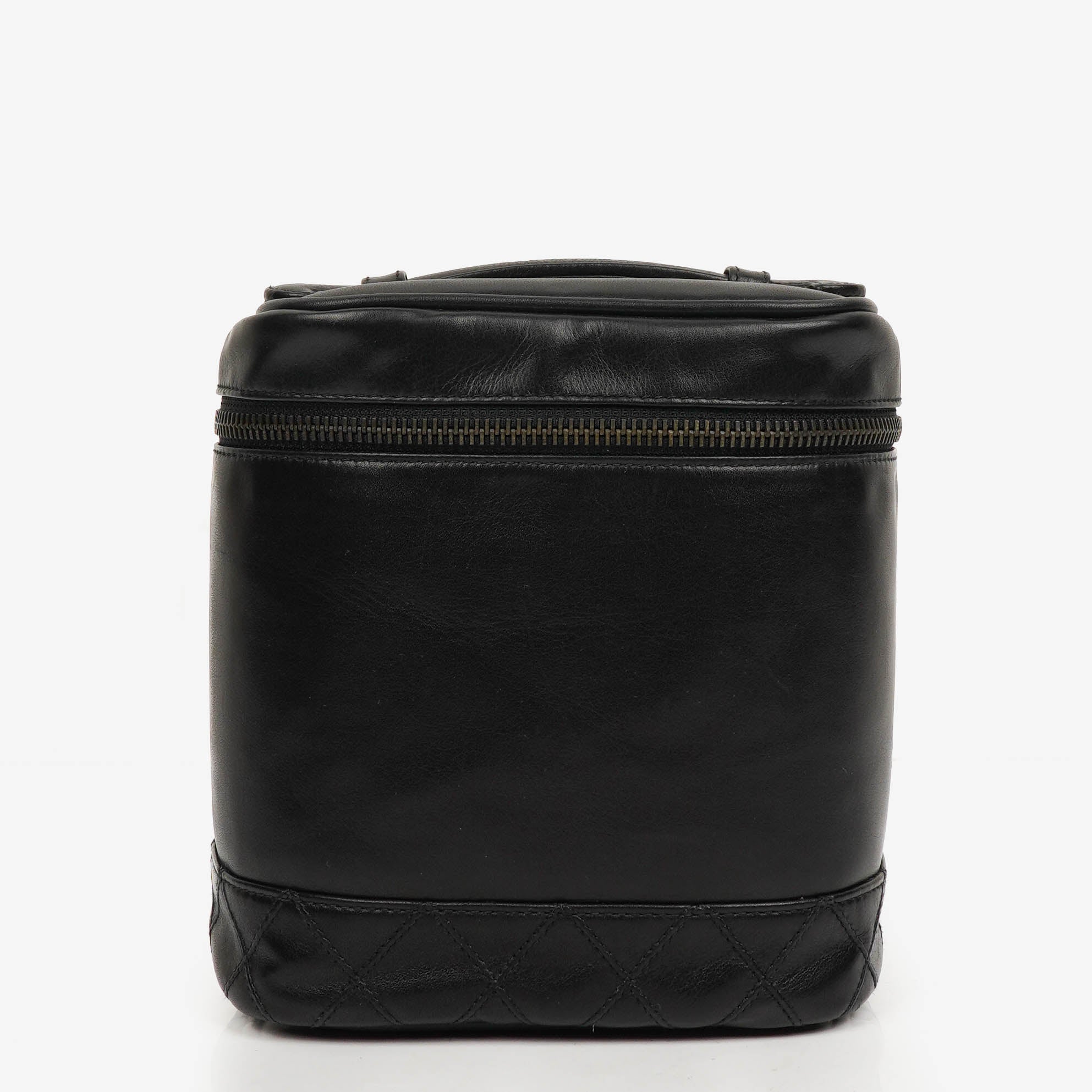 Chanel Black Leather Vanity Case