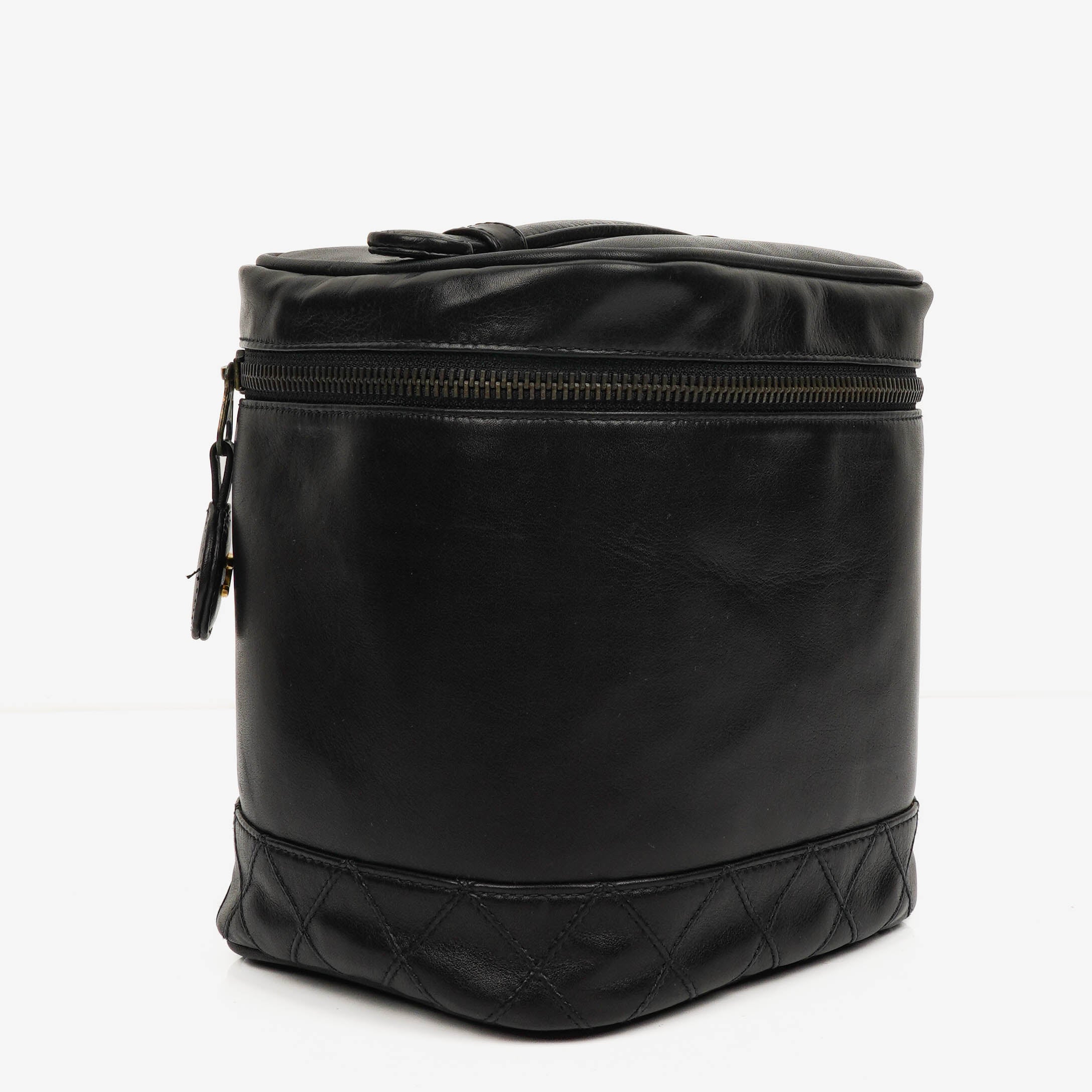 Chanel Black Leather Vanity Case