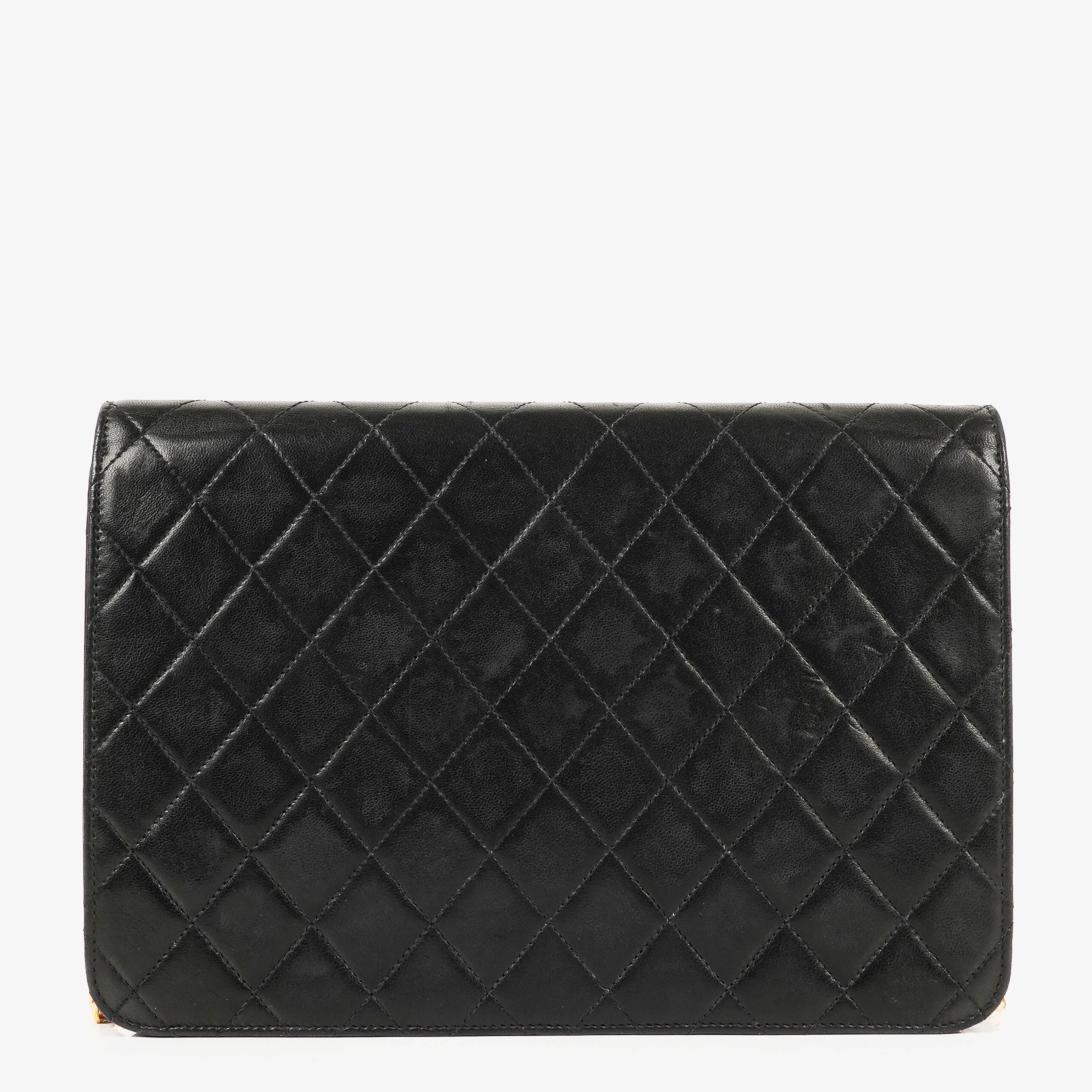 Chanel Medium Classic Single Flap Bag Black Quilted Lambskin With 24K Gold-Plated Hardware