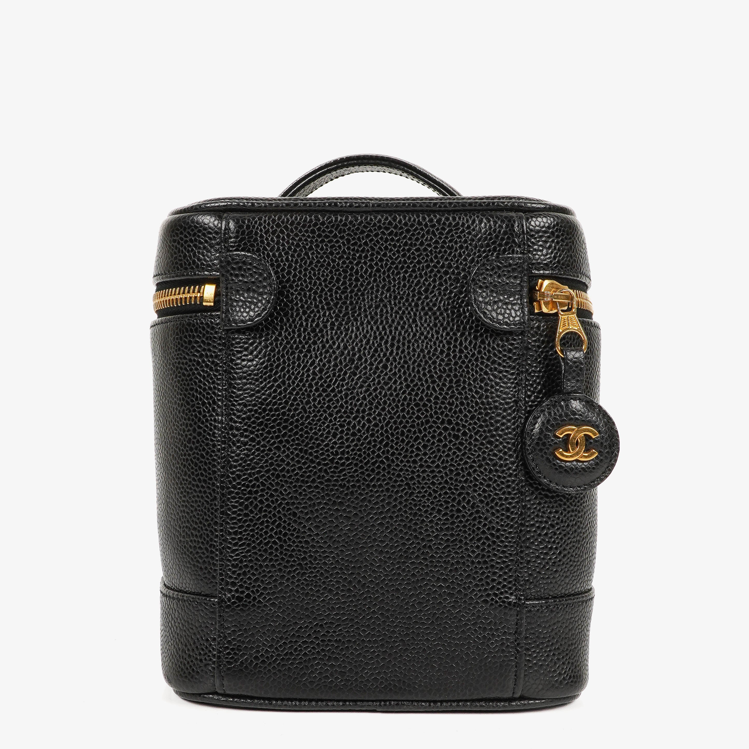 Chanel Black Leather Vanity Case