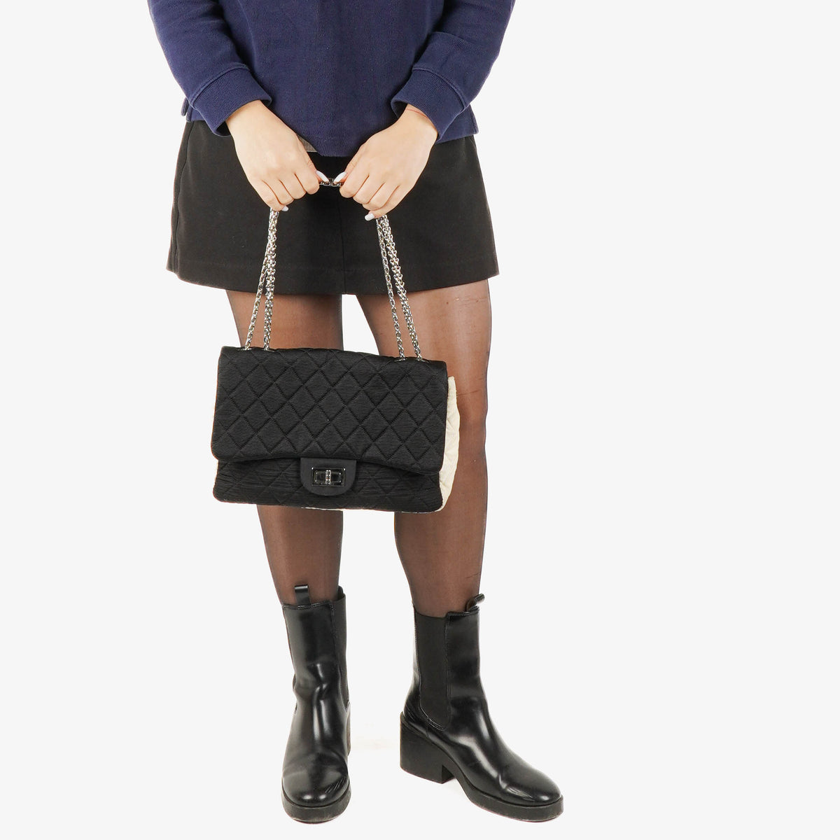 Chanel 2.55 Reissue Bi-Color Fabric Flap Bag
