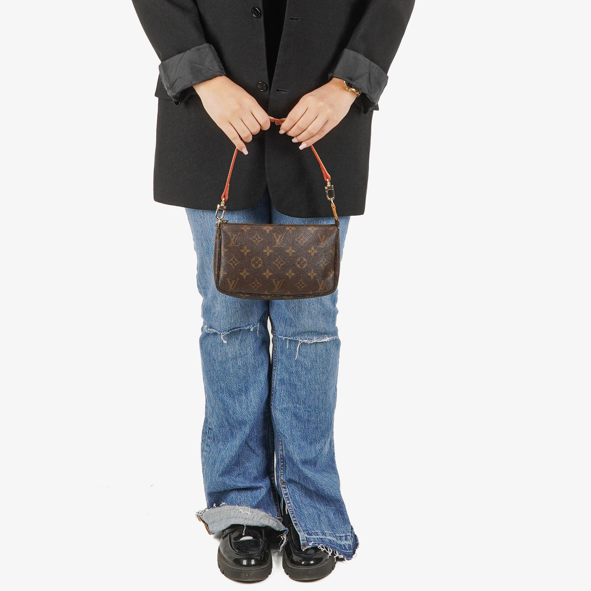 Louis Vuitton Pochette Accessoires Monogram Canvas Clutch Handbag