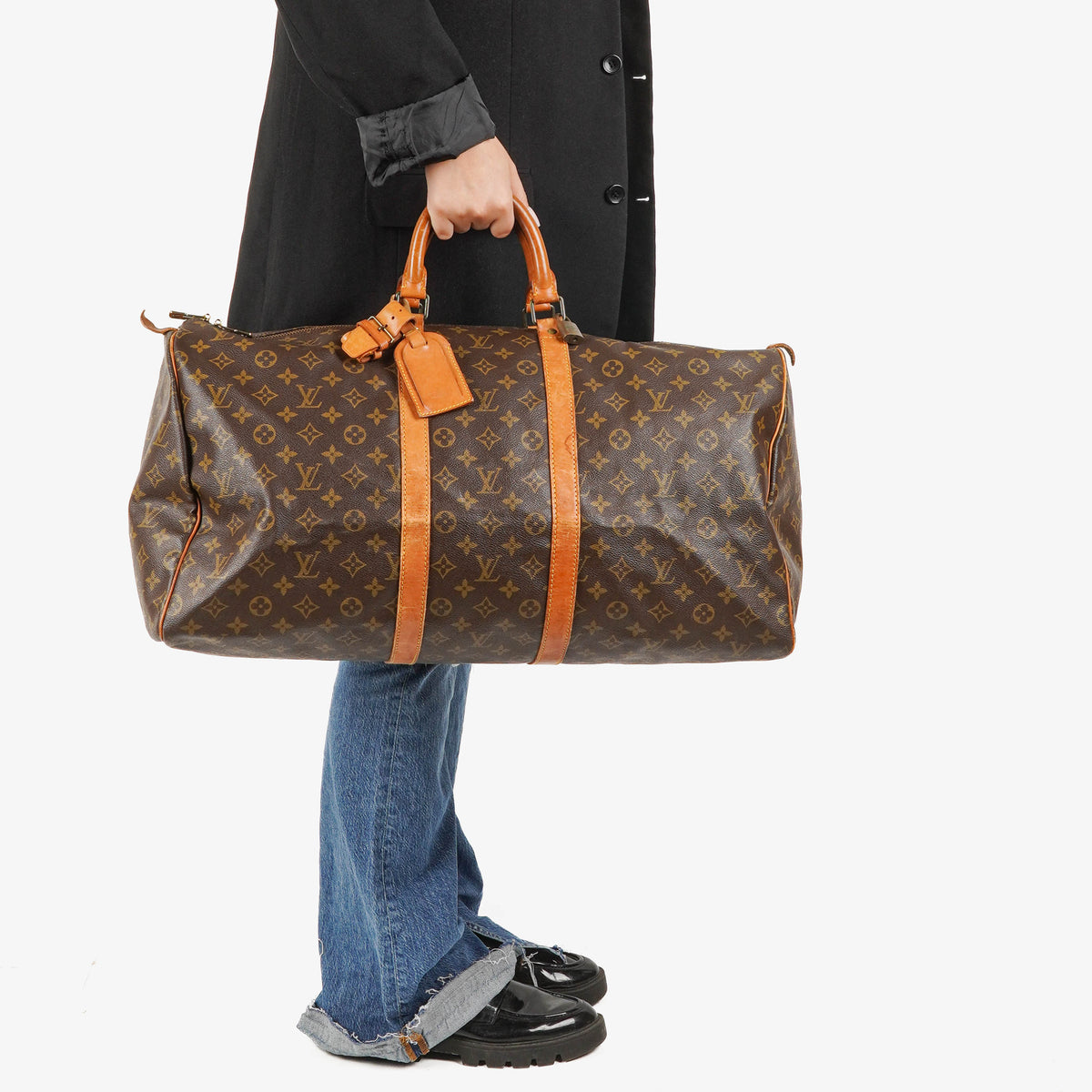 Louis Vuitton Keepall 55 Monogram Canvas Travel Bag