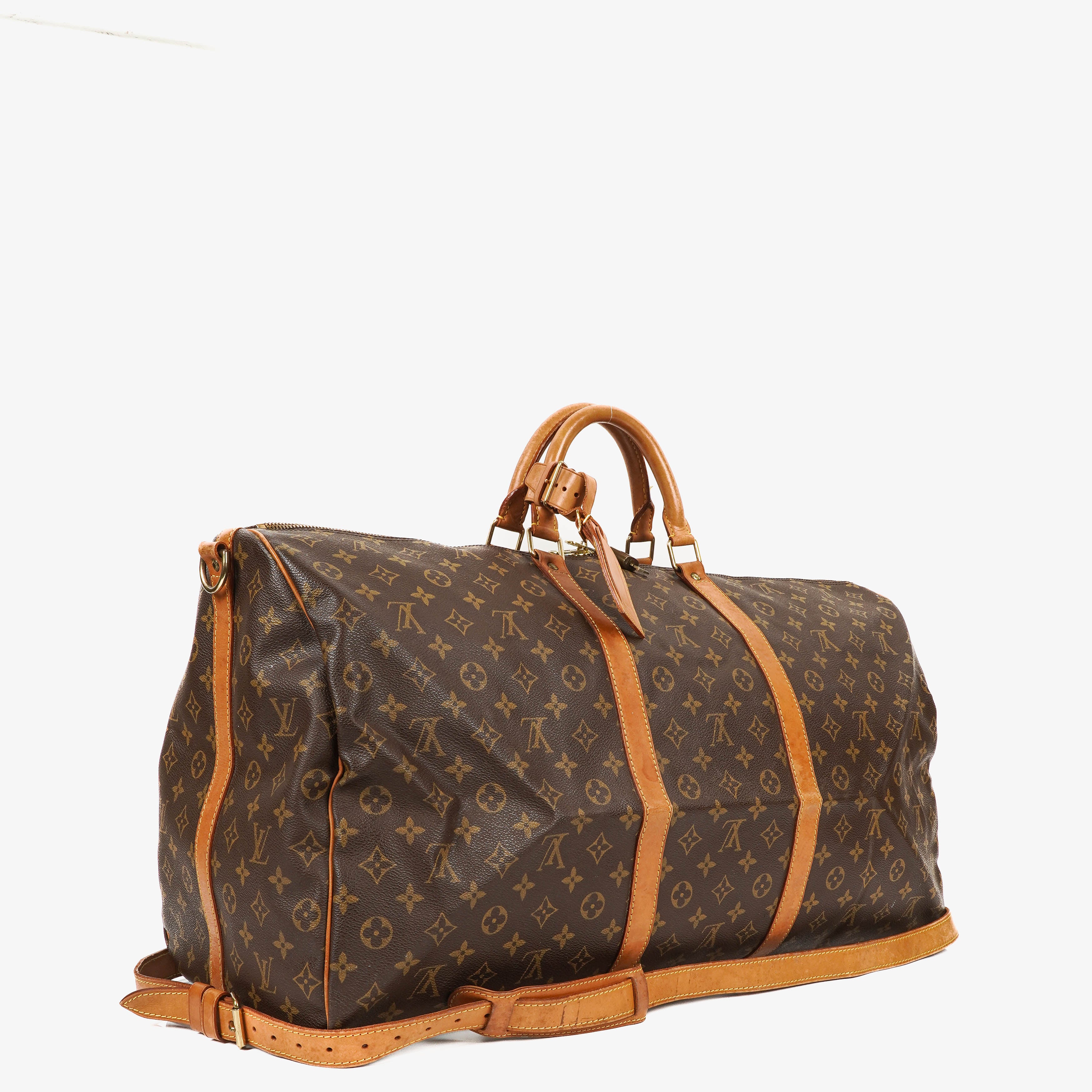 Louis Vuitton Keepall 60 Bandoulière Monogram Canvas Travel Bag