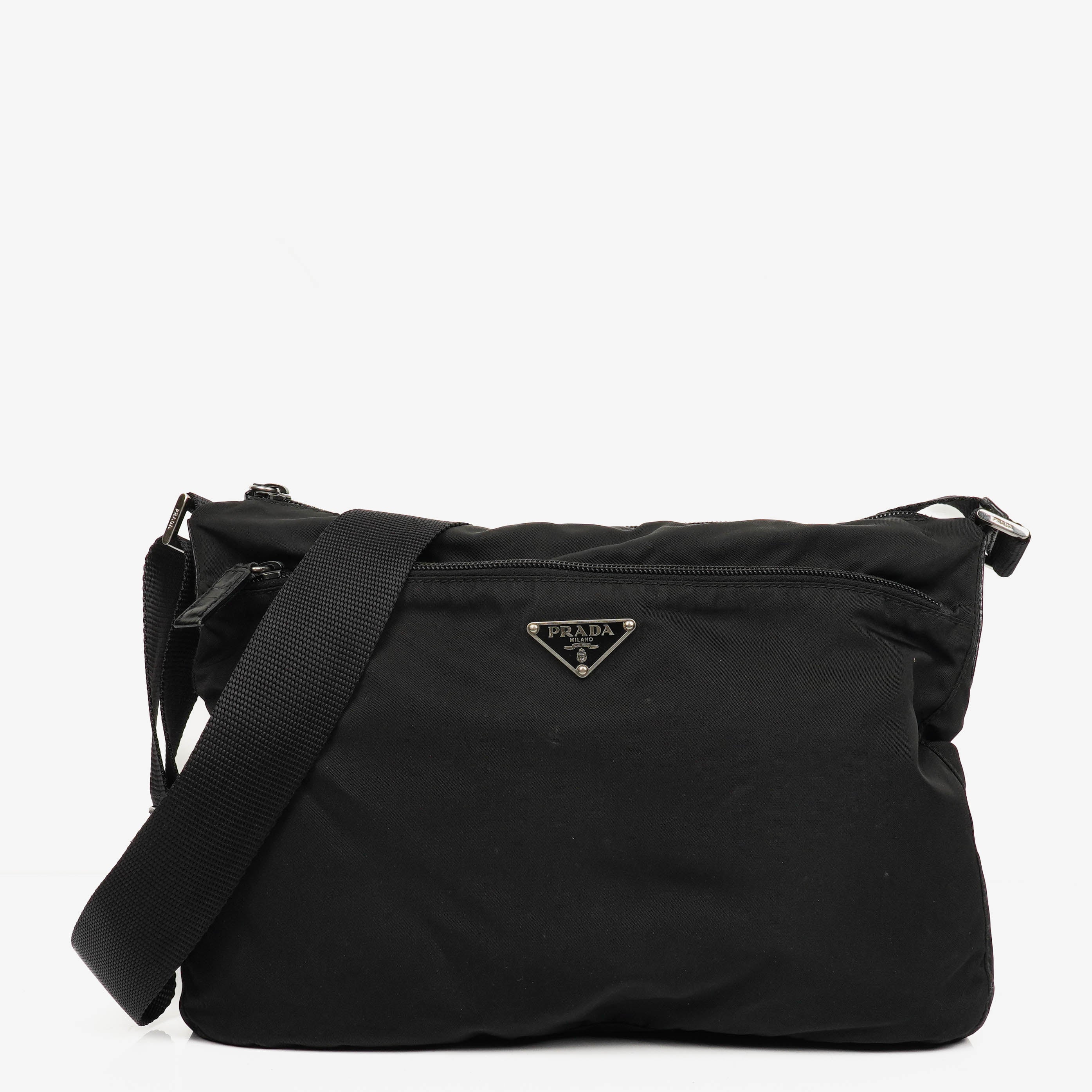 Prada Tessuto Nylon Black Crossbody Bag