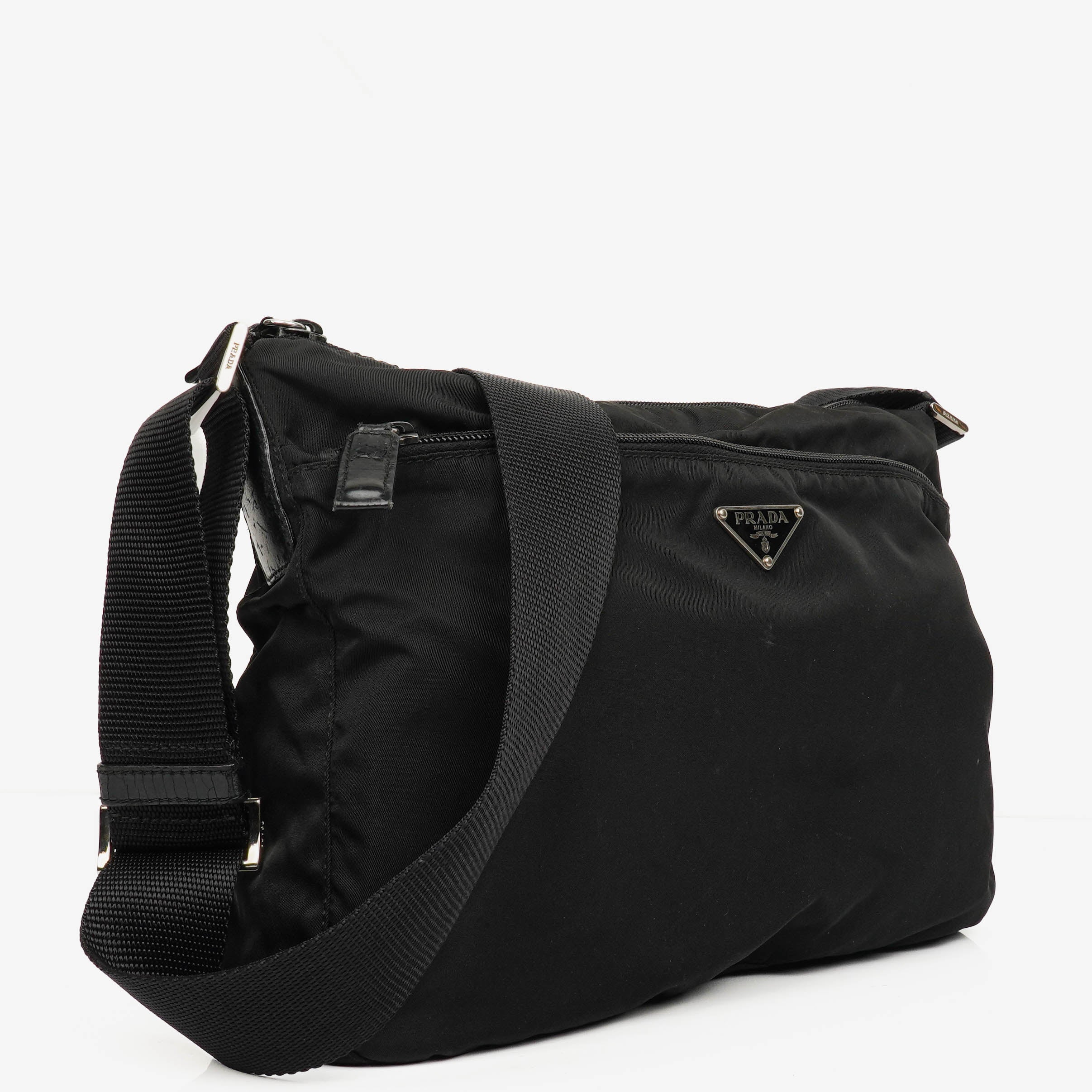 Prada Tessuto Nylon Black Crossbody Bag