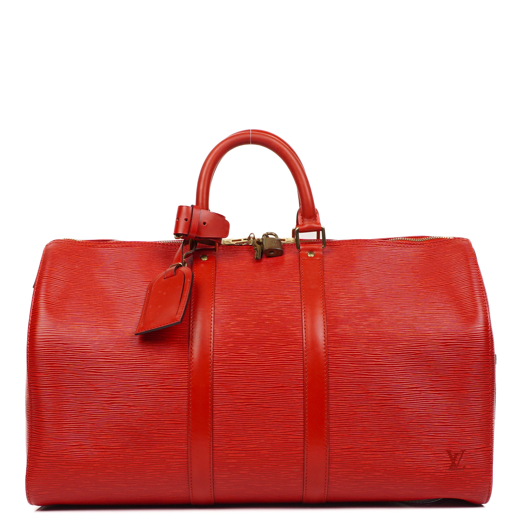 Louis Vuitton Keepall 45 Red EPI Leather Travel Bag, 1995