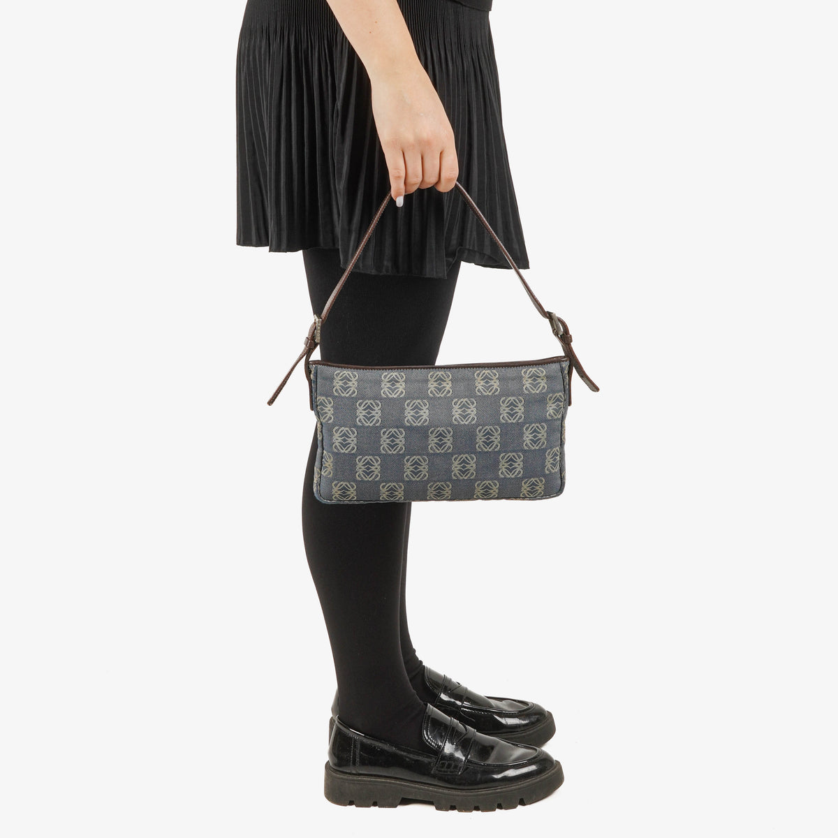 Loewe Denim Anagram Shoulder Bag
