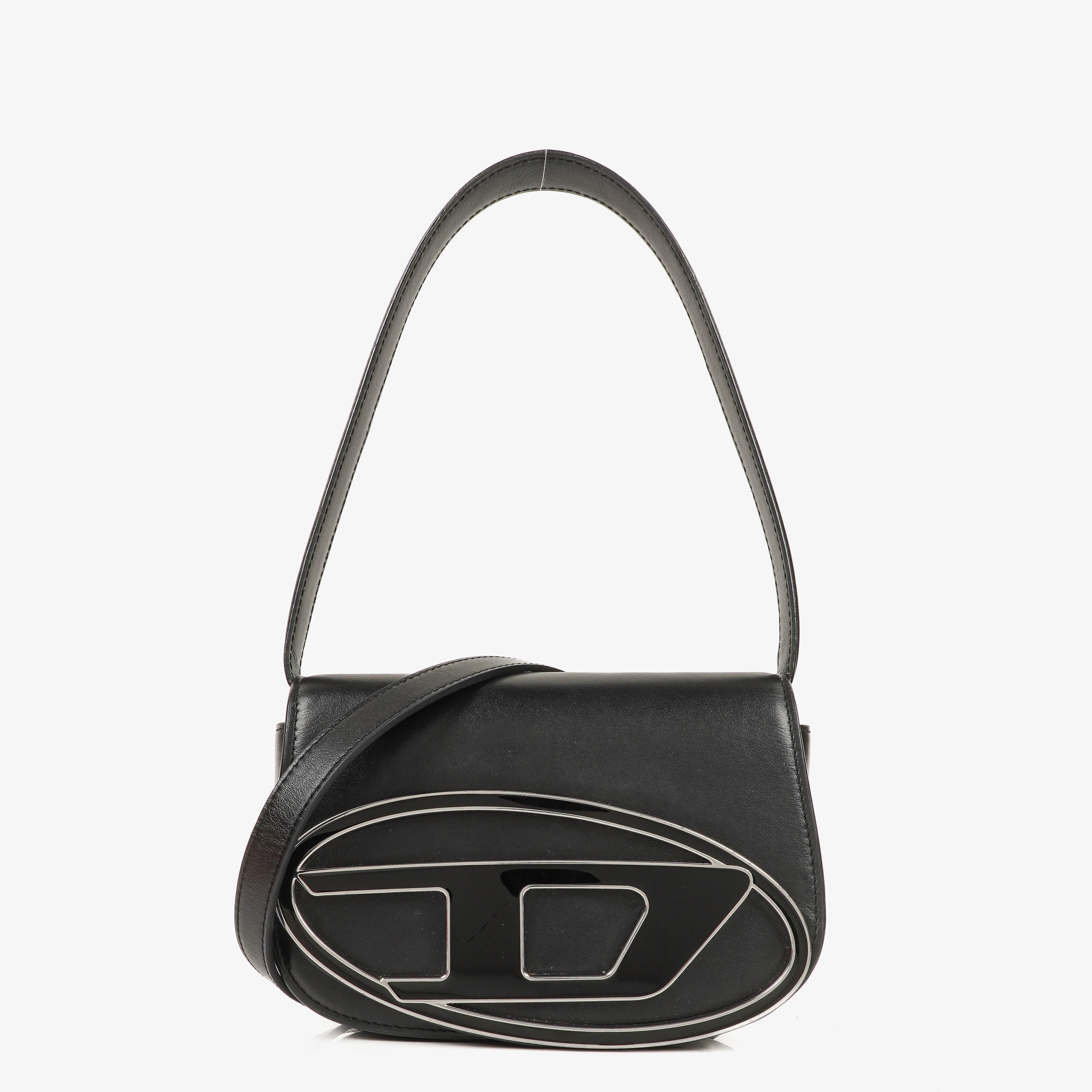 Diesel 1DR Black Leather Shouder Bag