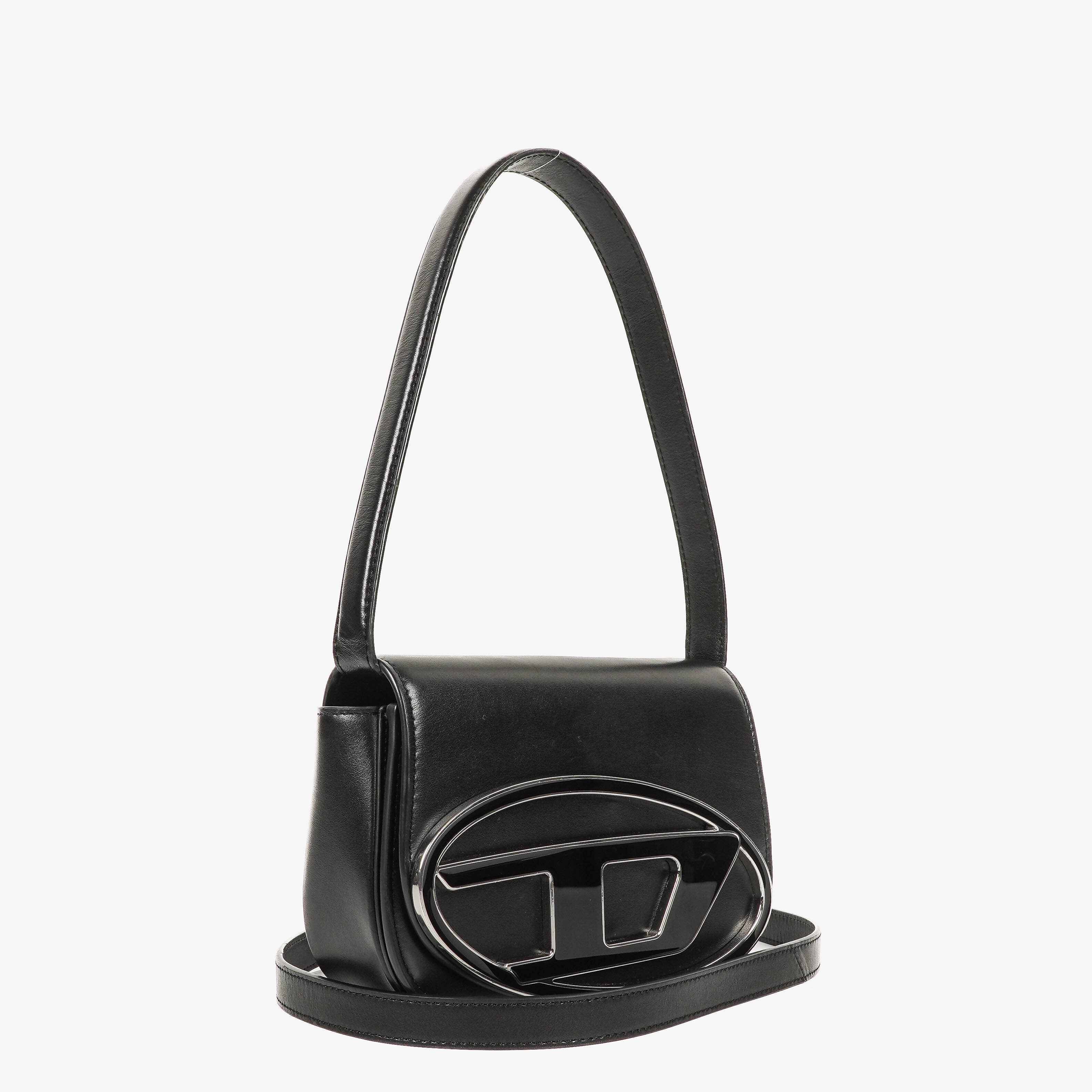 Diesel 1DR Black Leather Shouder Bag
