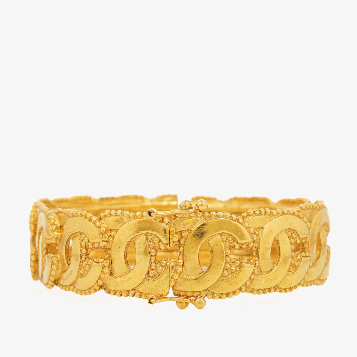 Chanel 96A Coco Mark Gold-Plated Bracelet