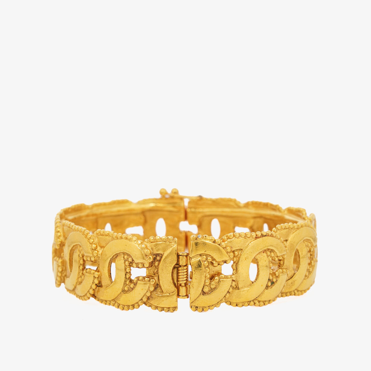 Chanel 96A Coco Mark Gold-Plated Bracelet
