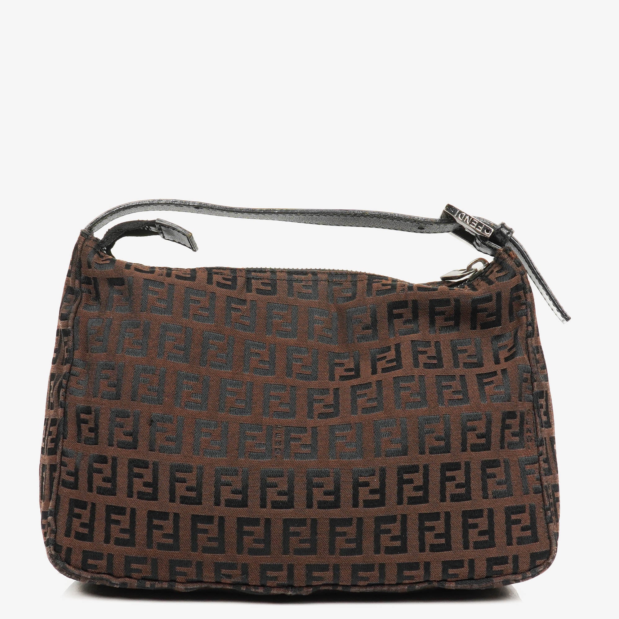 Fendi FF Zucchino Brown Pouch