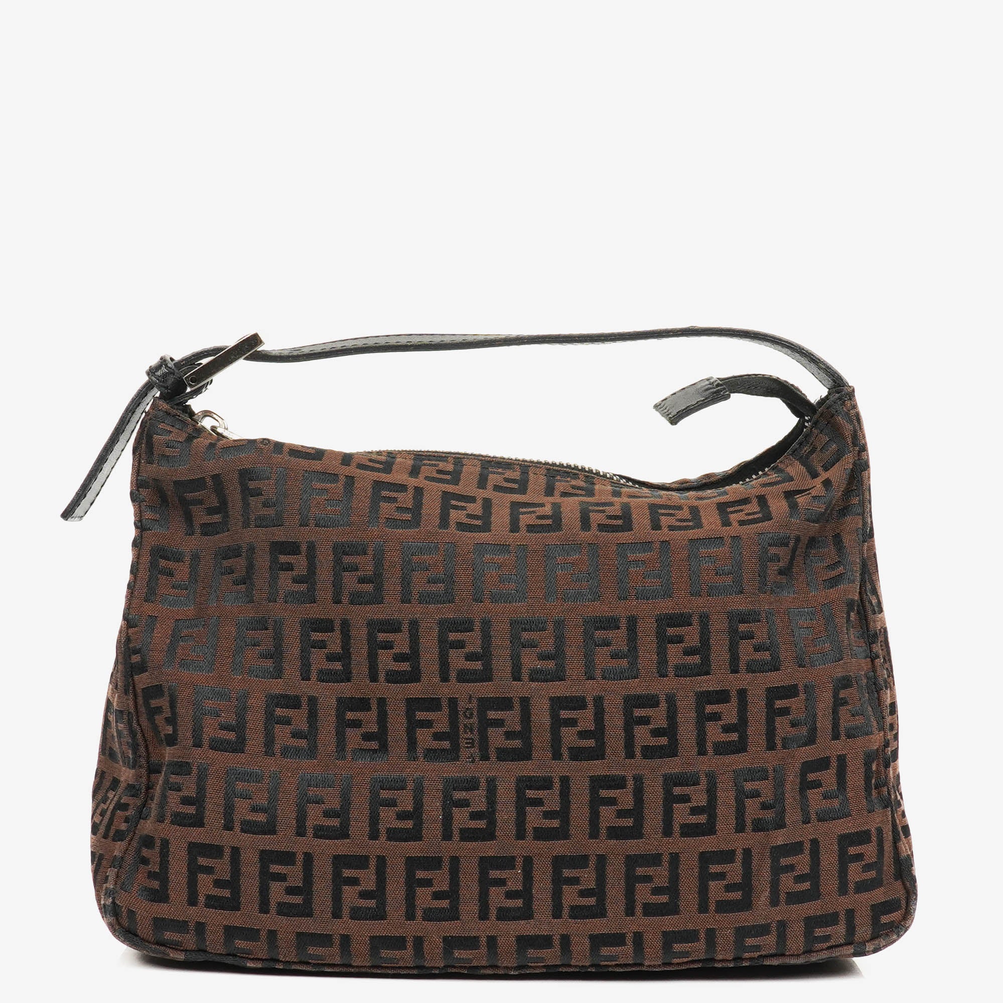 Fendi FF Zucchino Brown Pouch