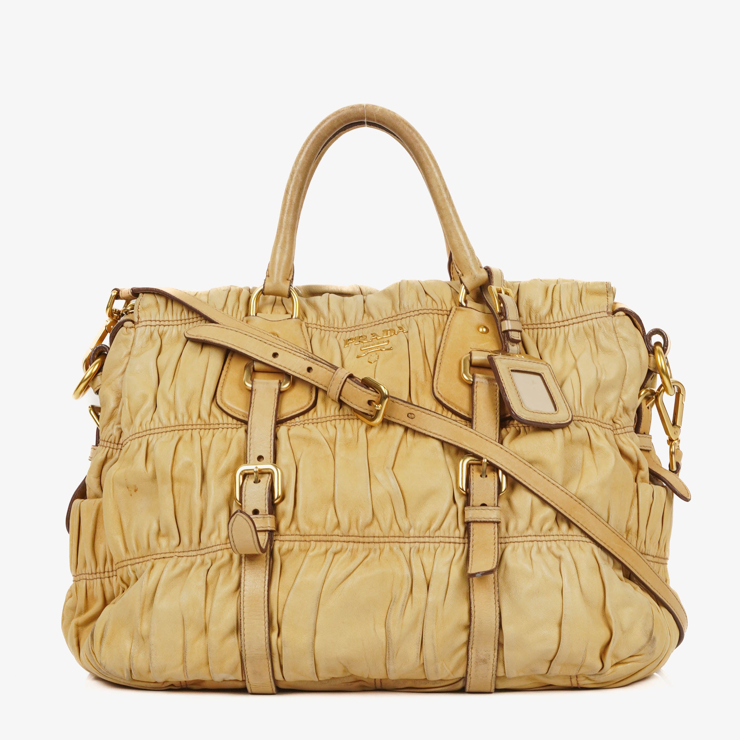 Prada Vitello Shoppin Sabbia Bag