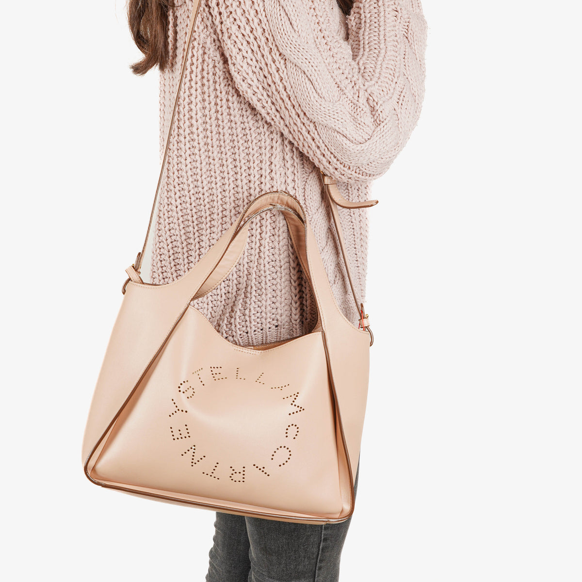 Stella McCartney Logo Crossbody Powder Tote Bag