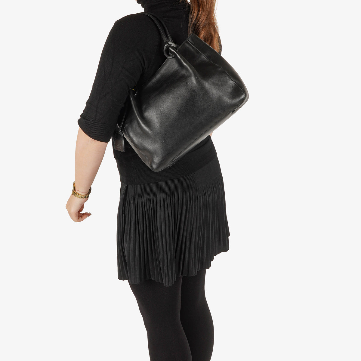 Gucci Black Leather Shoulder Bag