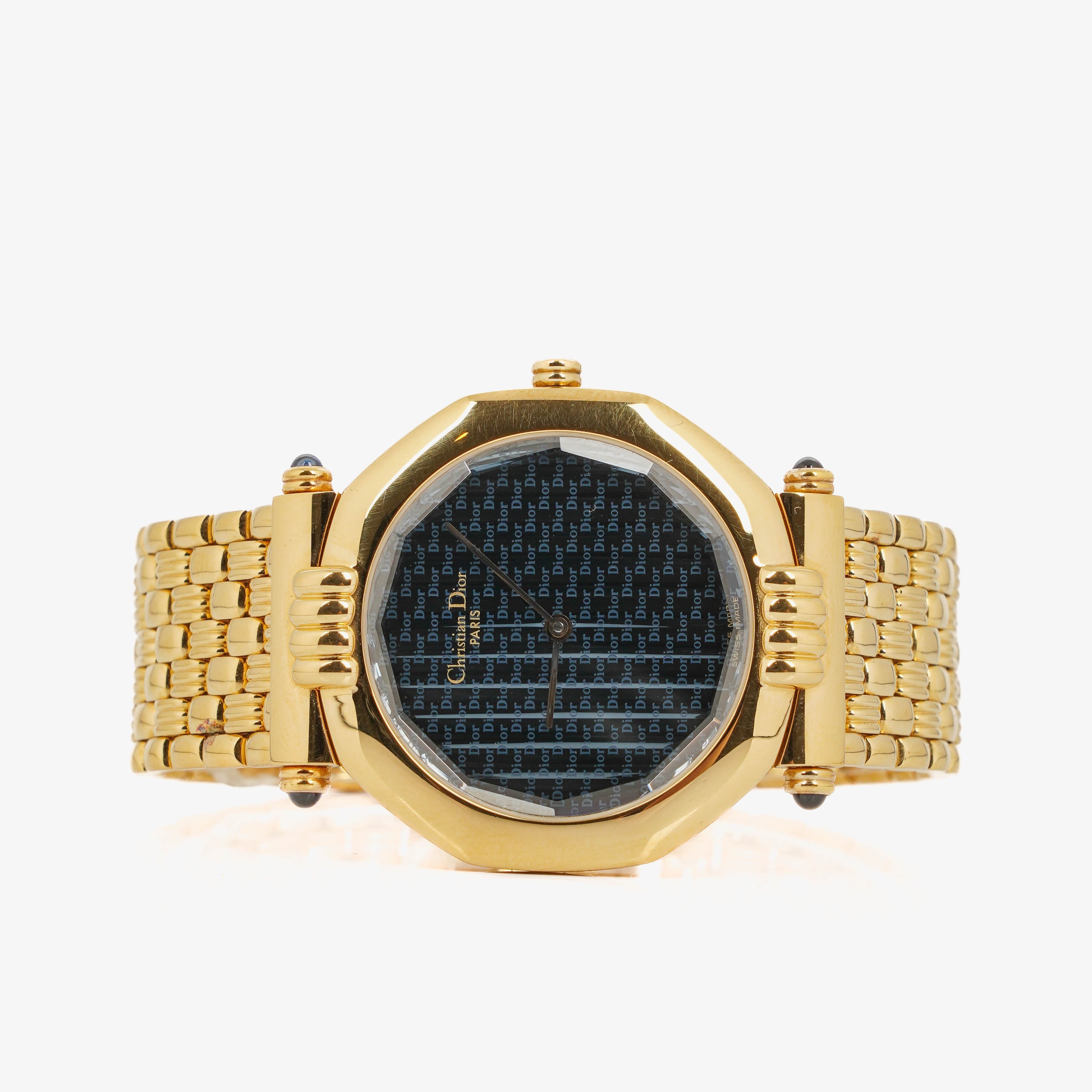 Christian Dior 33mm Octagon Gold Tone Stainless Steel Quartz Watch