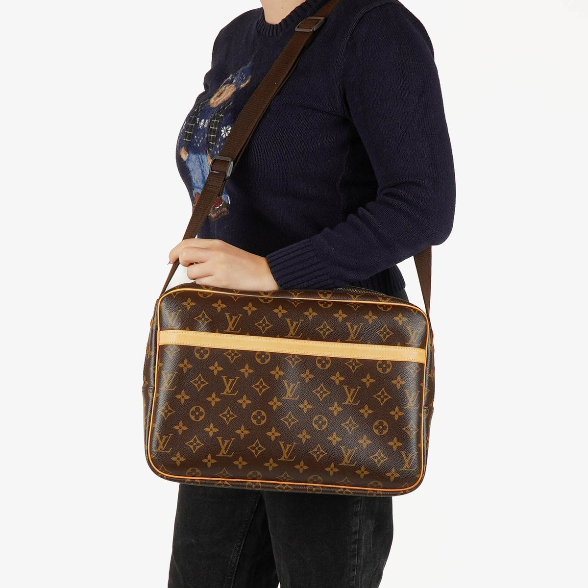Louis Vuitton Reporter GM Monogram Coated Canvas Bag