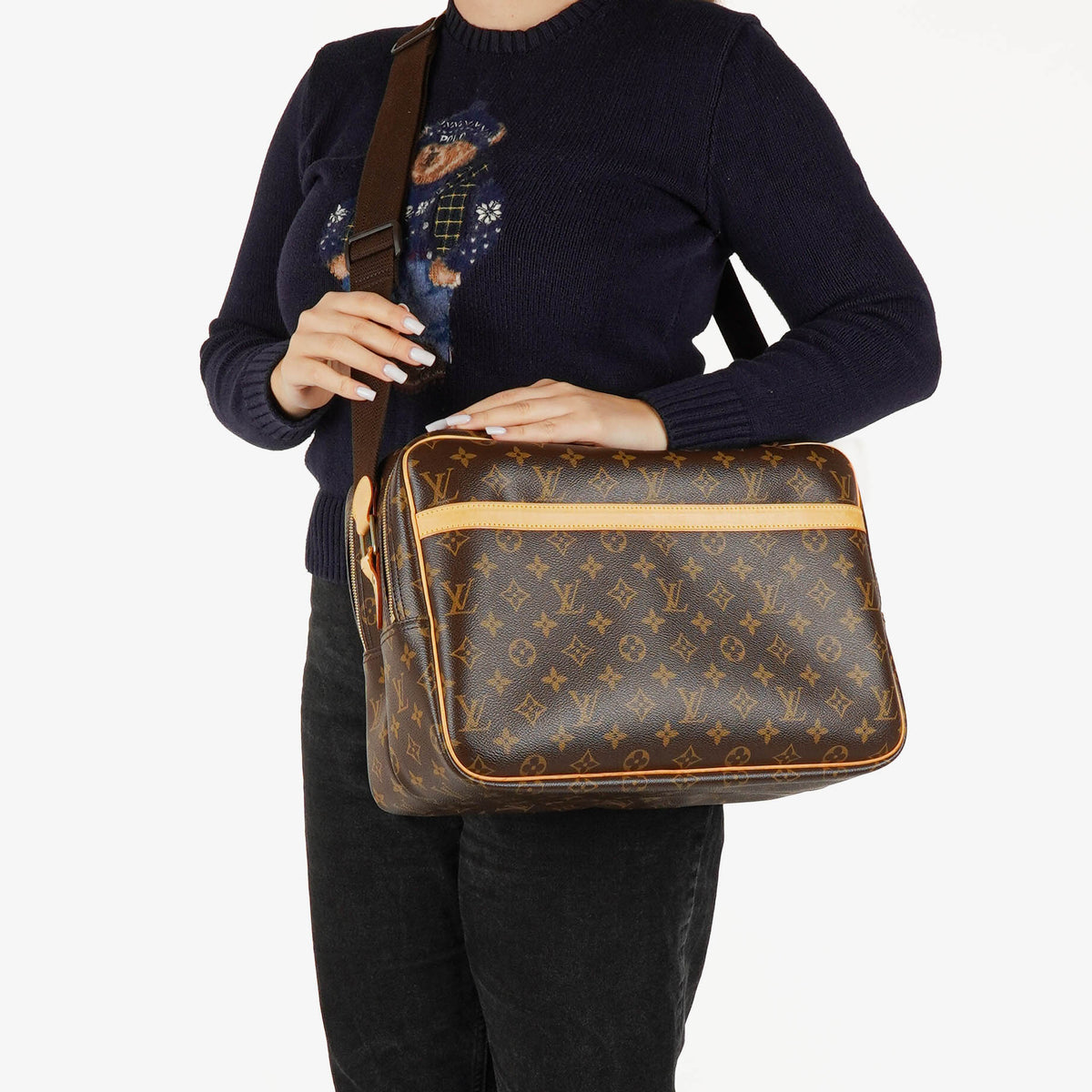Louis Vuitton Reporter GM Monogram Coated Canvas Bag