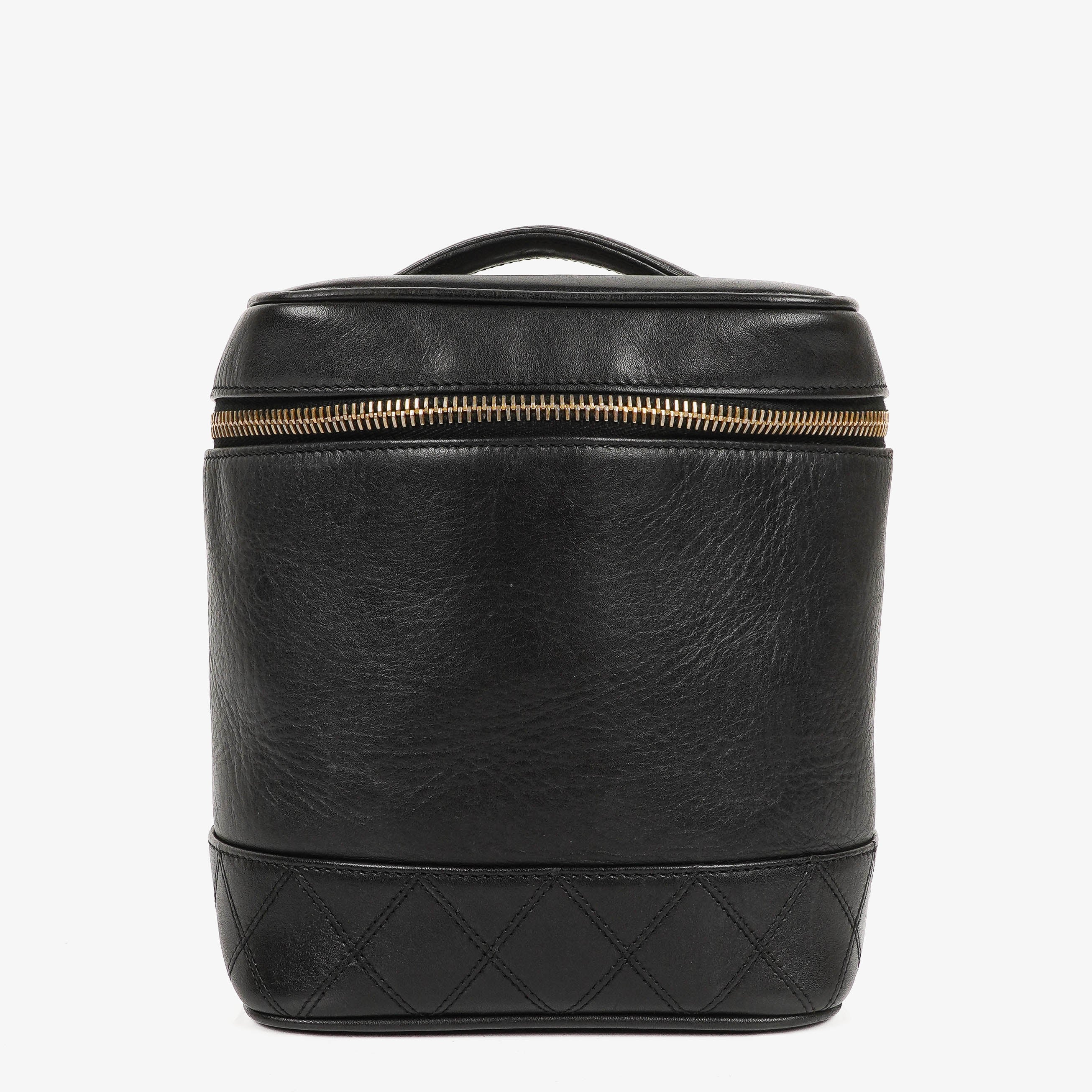 Chanel Black Leather Vanity Case