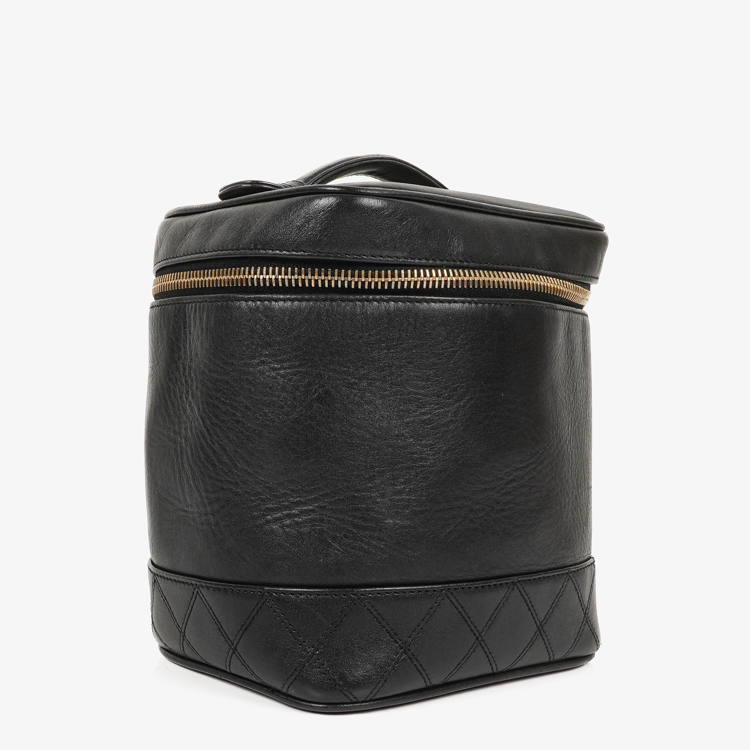 Chanel Black Leather Vanity Case