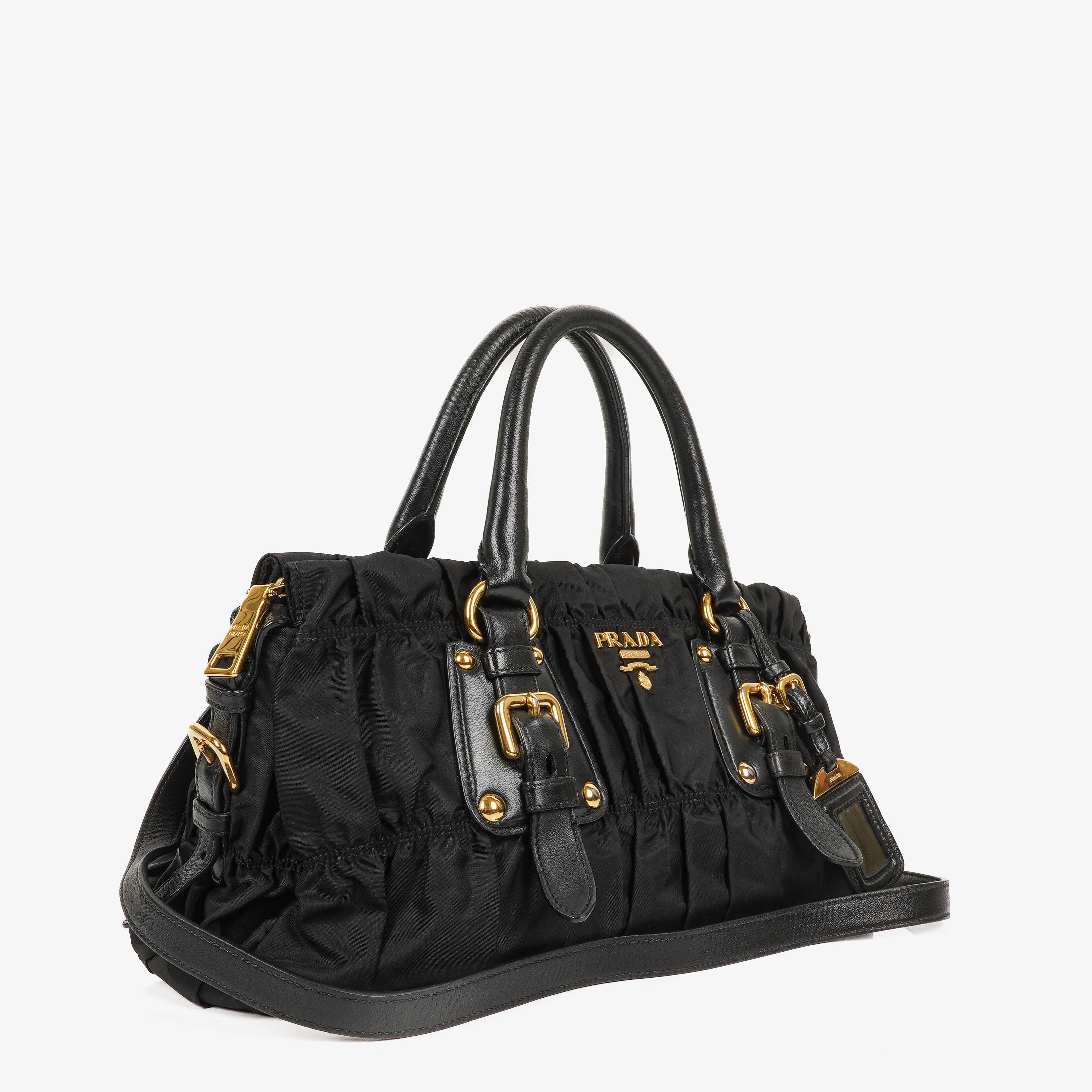 Prada Black Tessuto Gaufre Nylon Bag