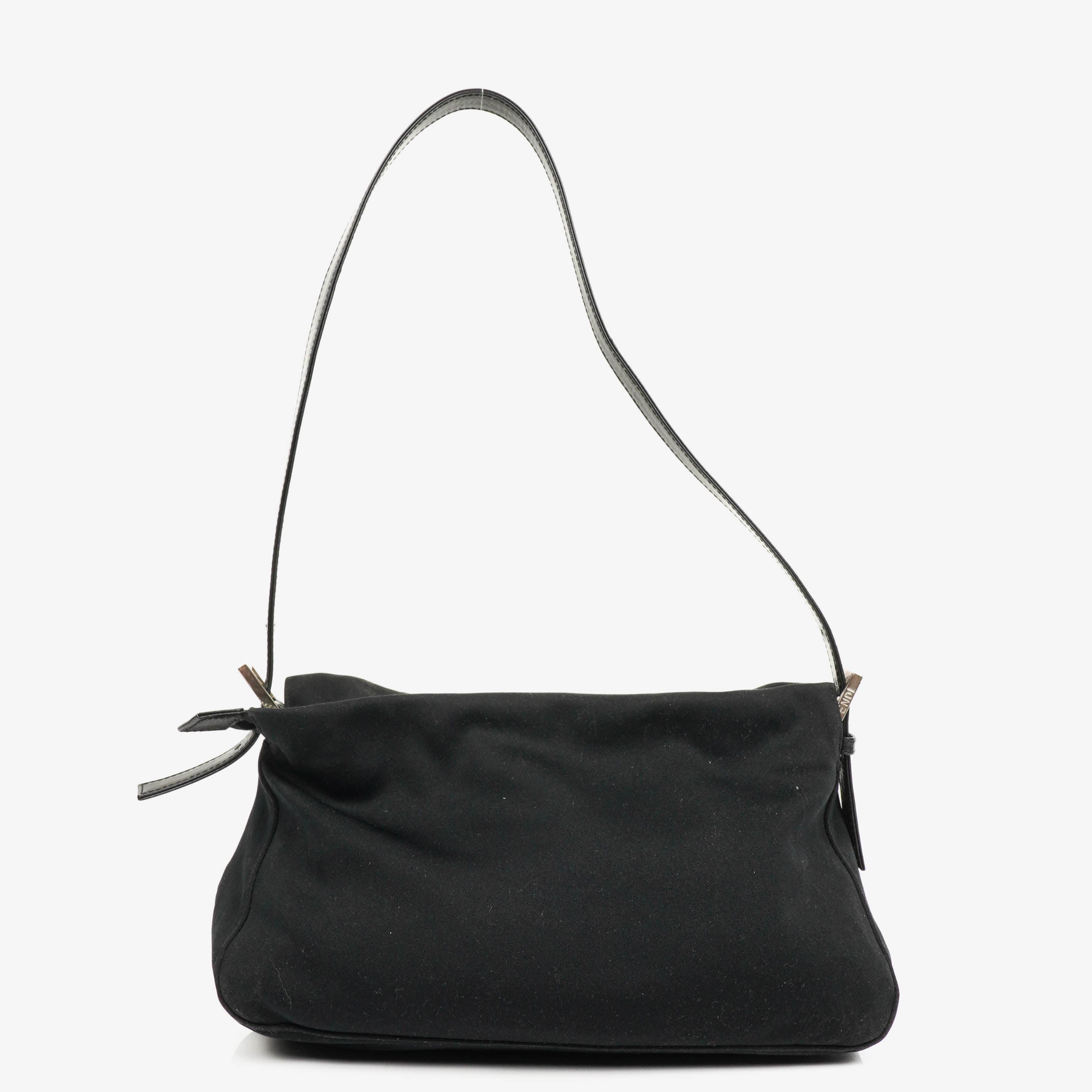 Fendi Baguette Black Neoprene Shoulder Bag