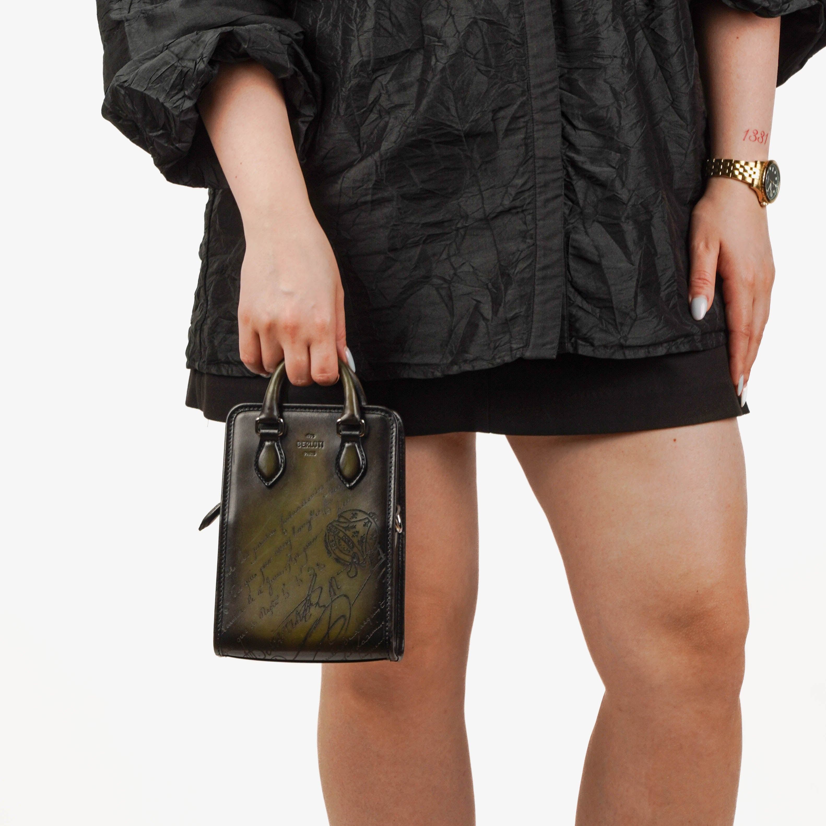 Berluti Premier Jour Gulliver Messenger Venezia Calf Leather Bag