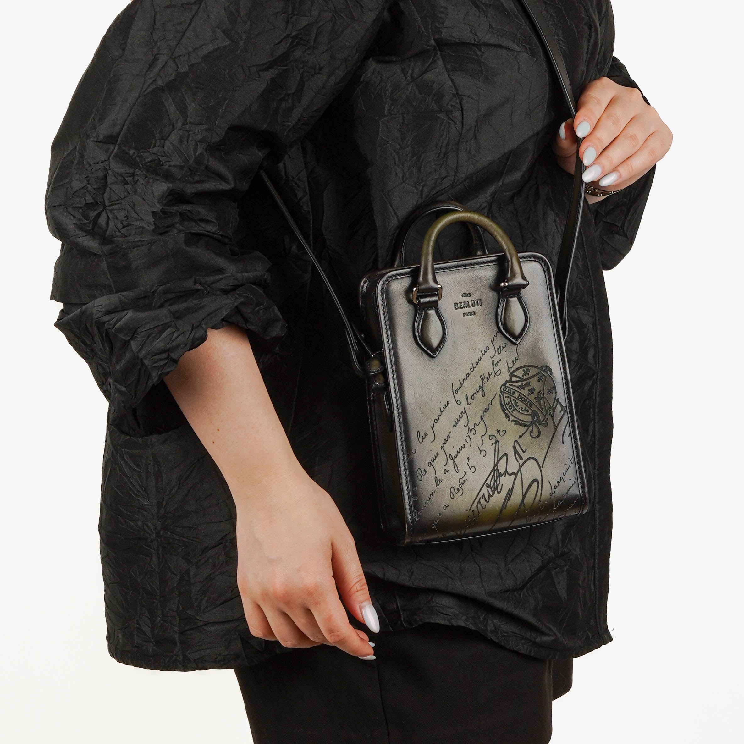 Berluti Premier Jour Gulliver Messenger Venezia Calf Leather Bag