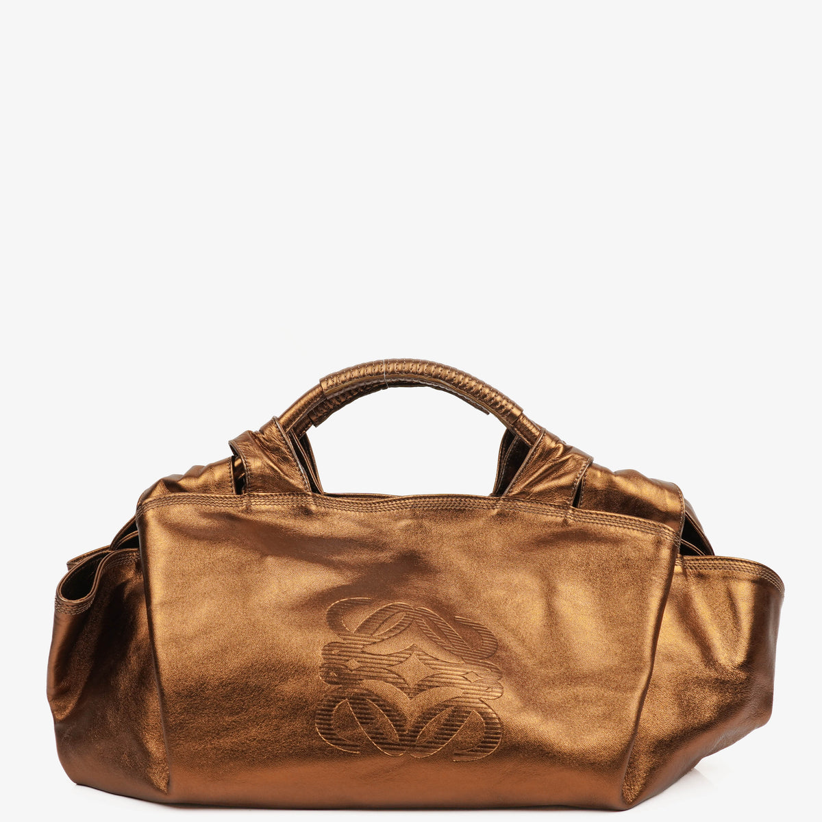 Loewe Bronze Aire Nappa Anagram Shoulder Bag