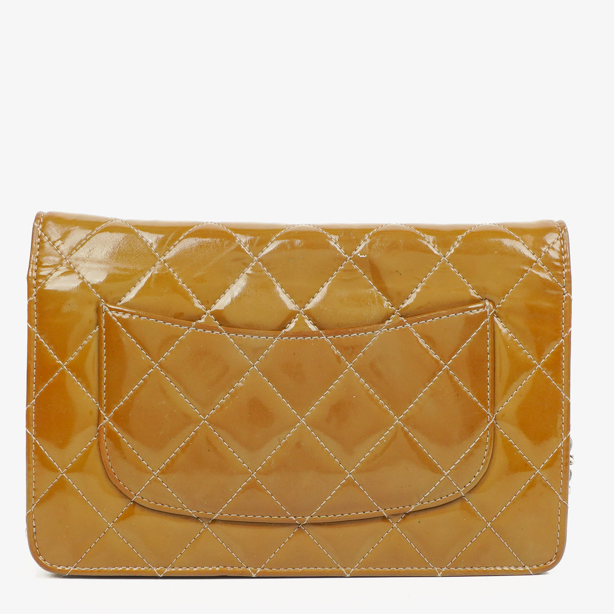Chanel Patent Quilted Wallet On Chain WOC
