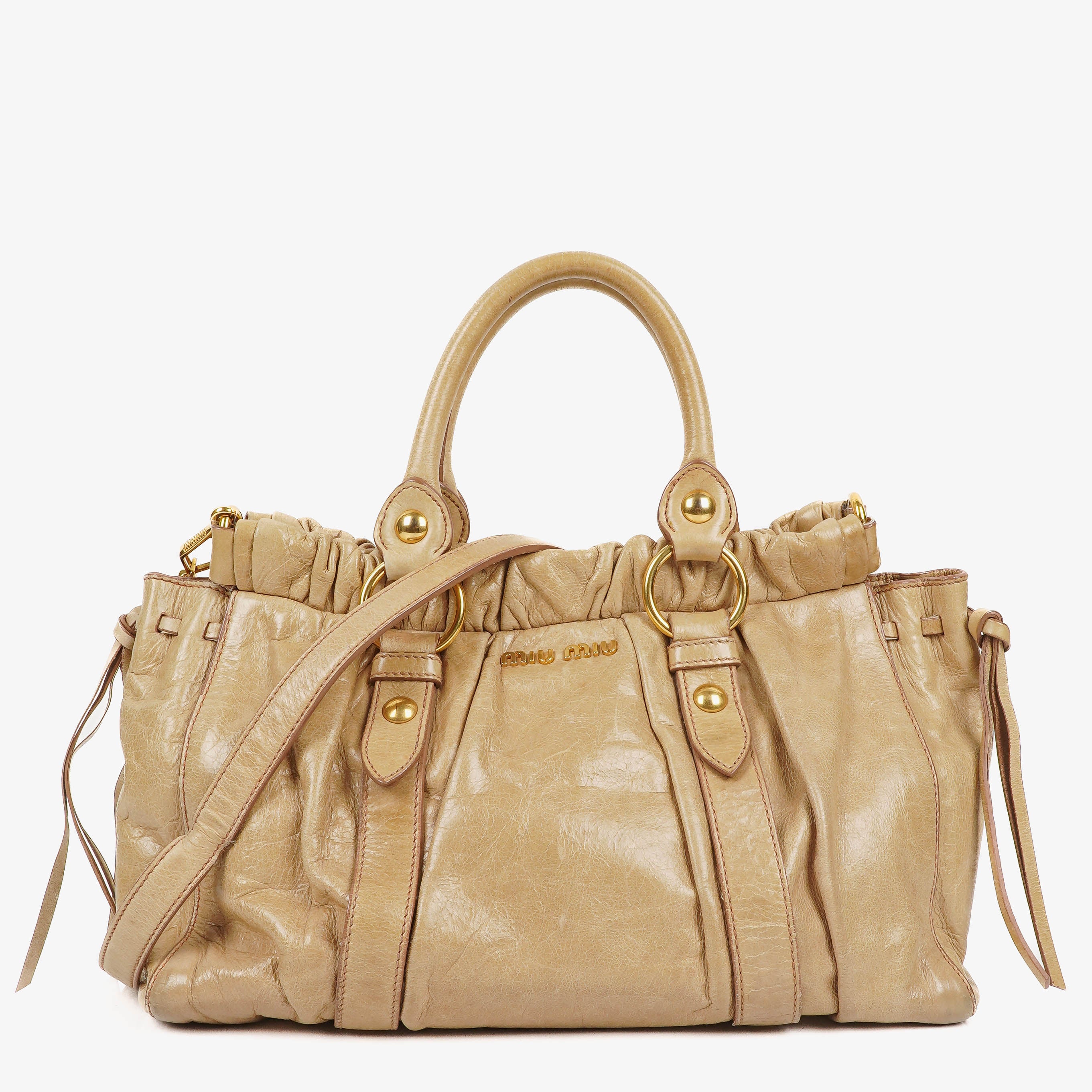 Miu Miu Vitello Lux Cammeo Satchel Bag