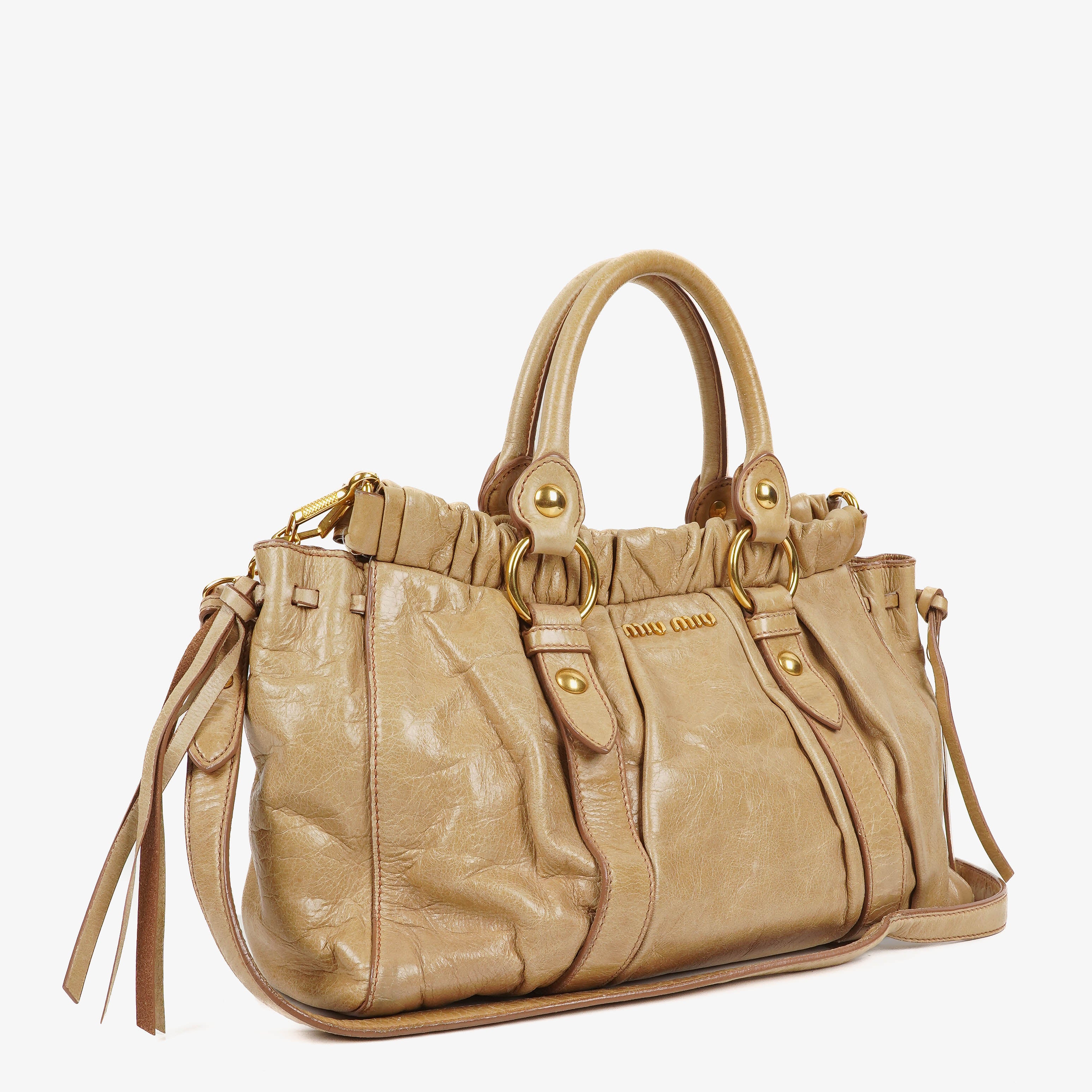 Miu Miu Vitello Lux Cammeo Satchel Bag