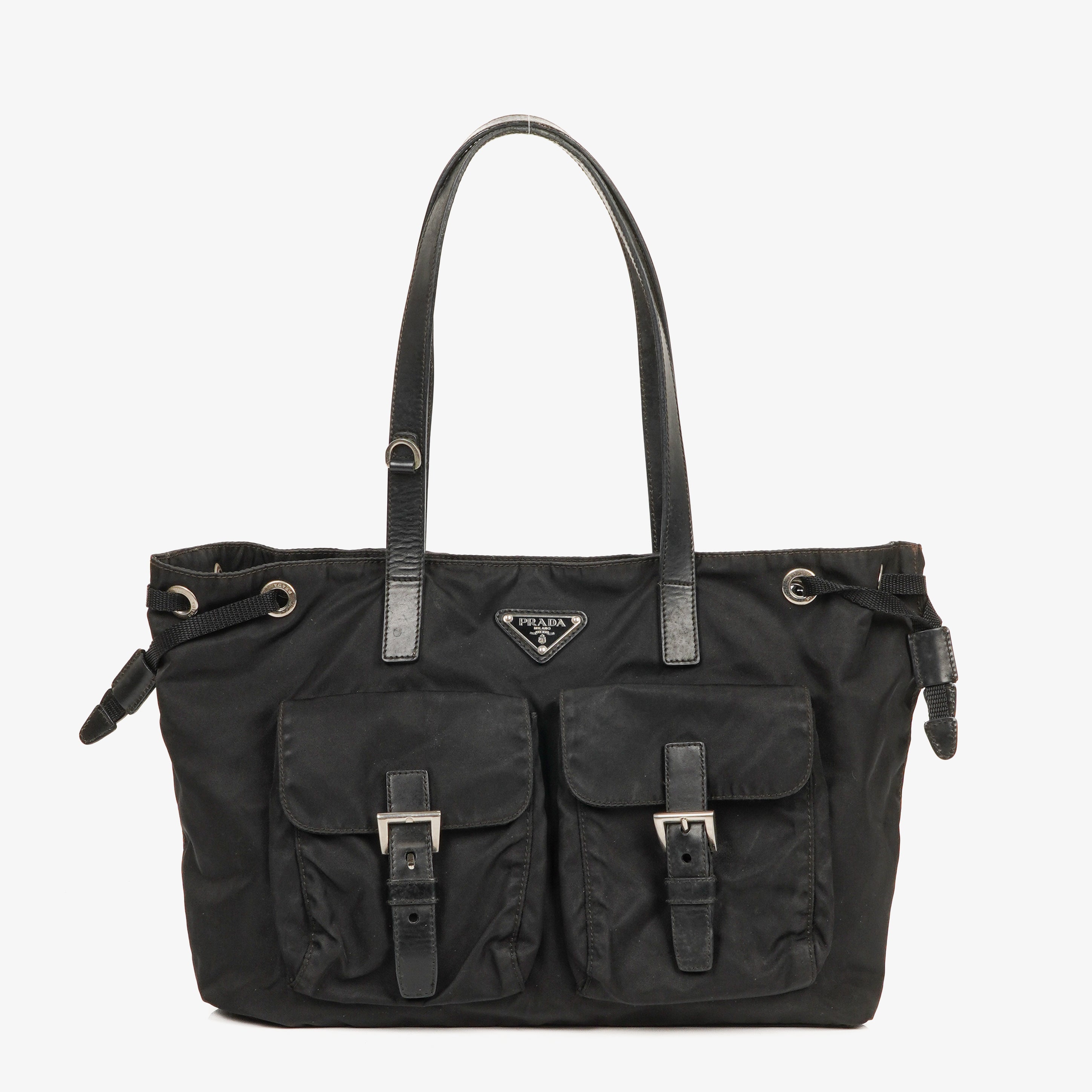 Prada Tessuto Nylon and Leather Tote Bag