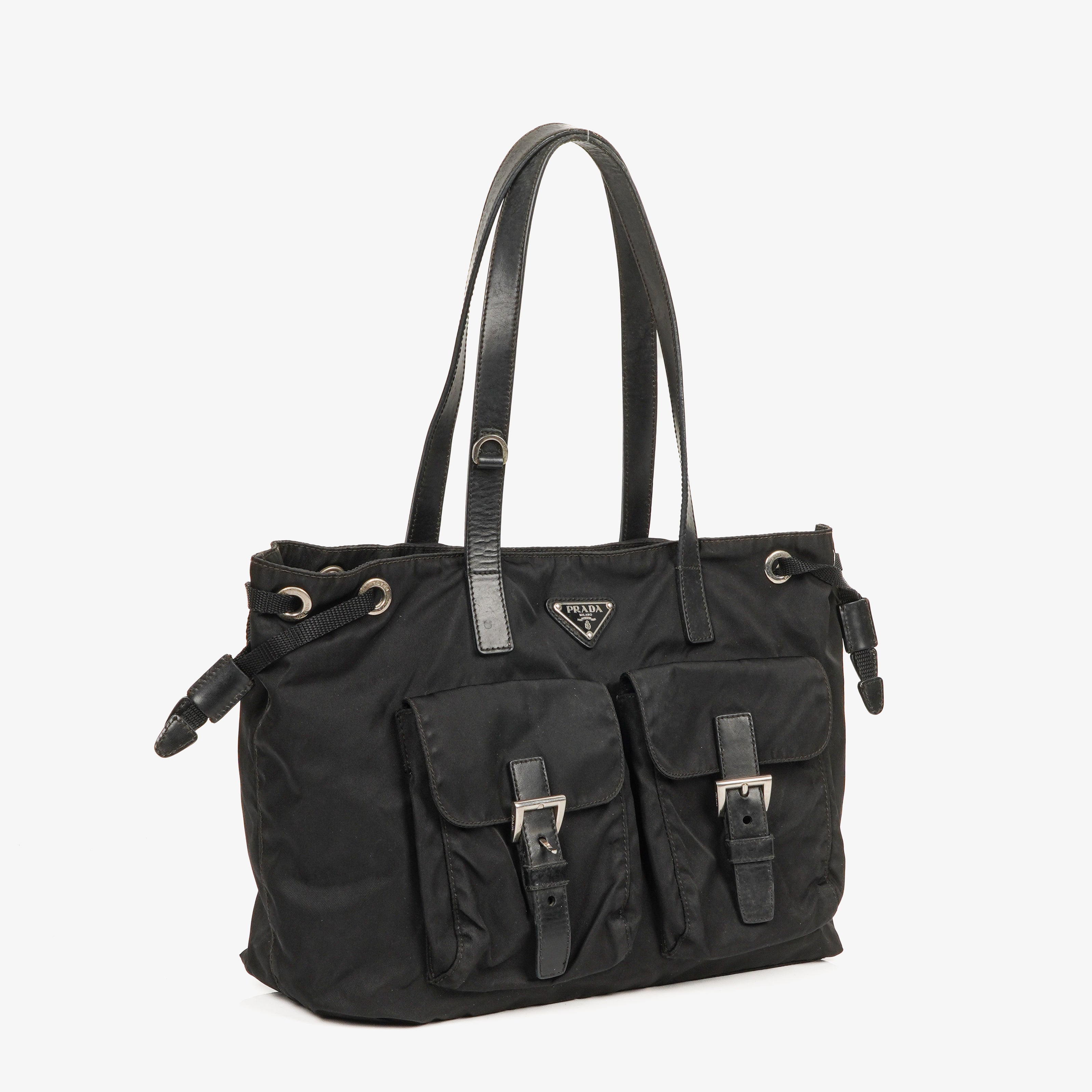 Prada Tessuto Nylon and Leather Tote Bag
