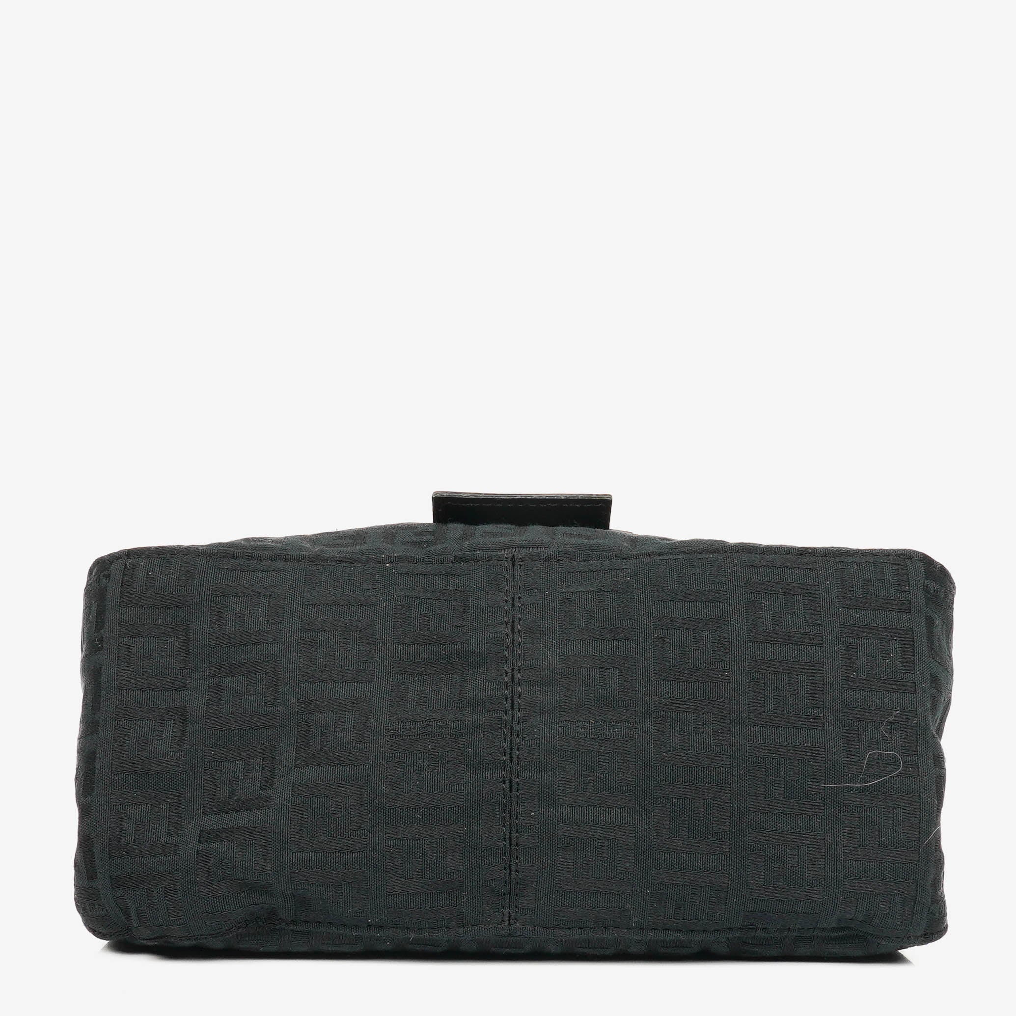 Fendi Black Mamma Baguette Zucchino Shoulder Bag