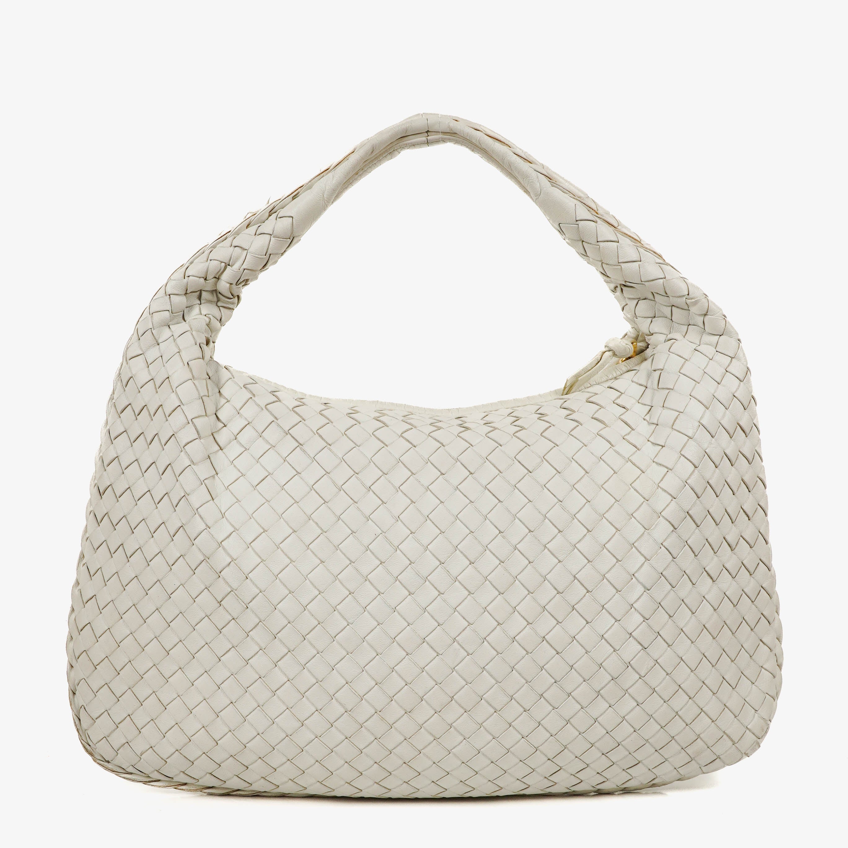 Bottega Veneta Nappa Intrecciato Medium Veneta Hobo White