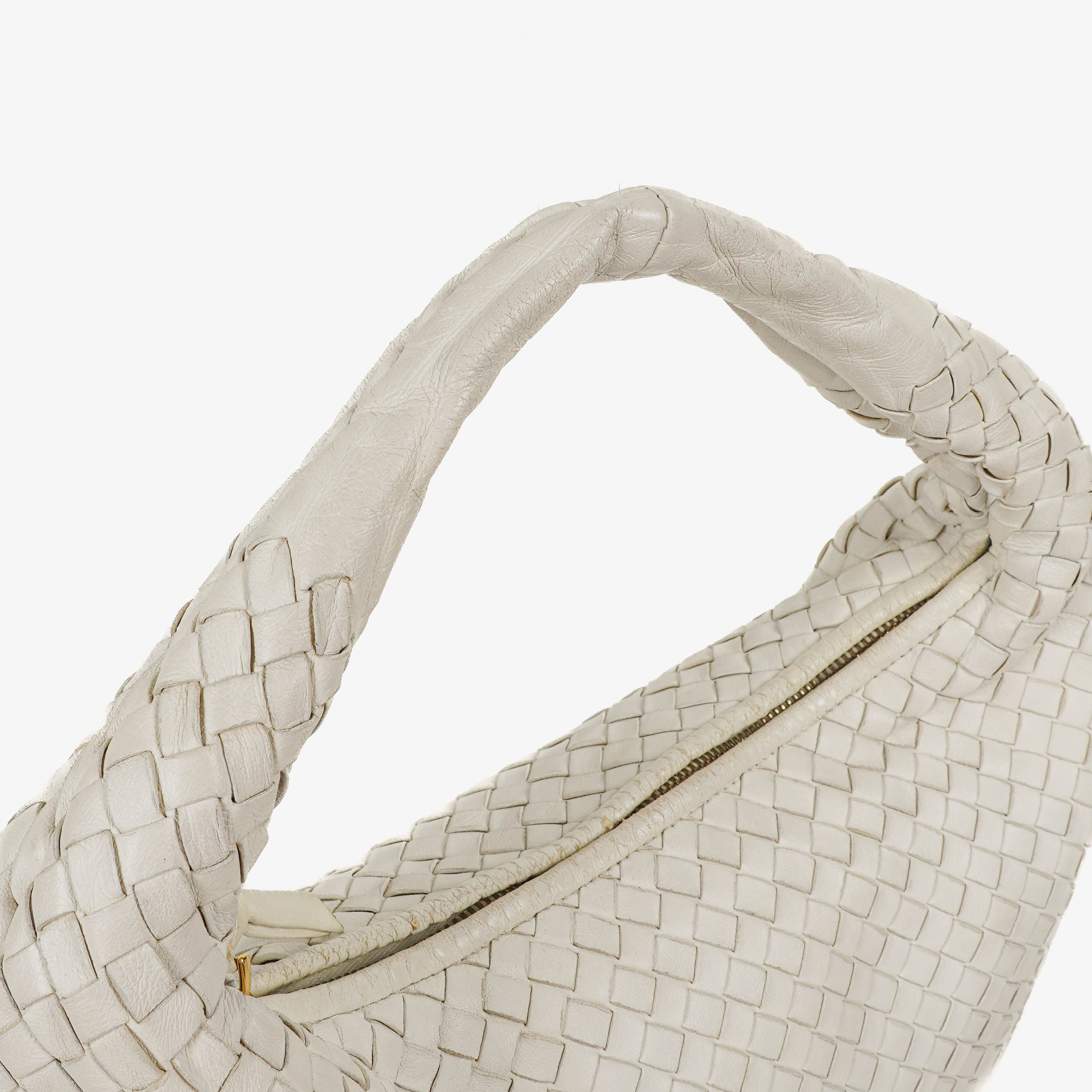 Bottega Veneta Nappa Intrecciato Medium Veneta Hobo White