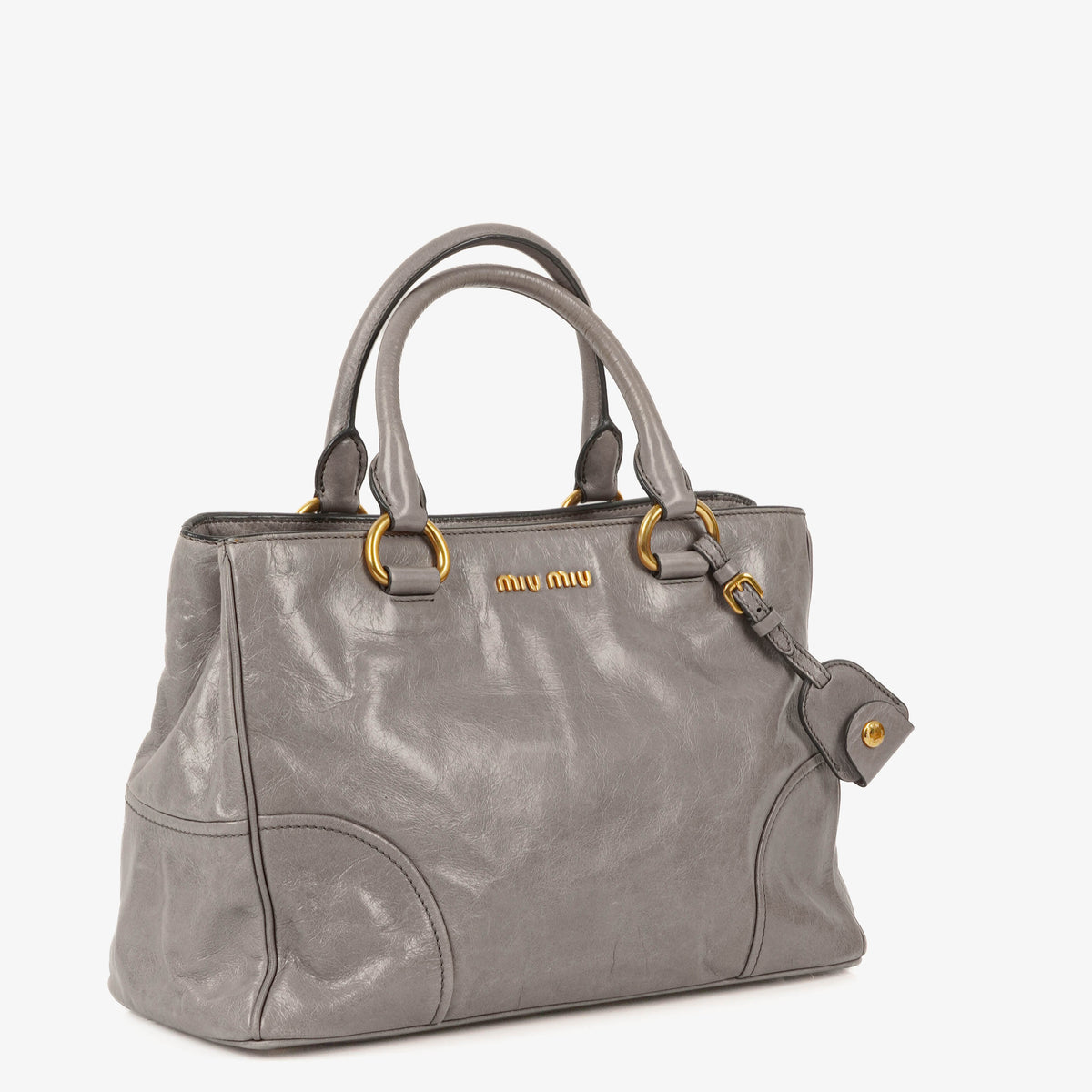 Miu Miu Vitello Shine Peltro Bag